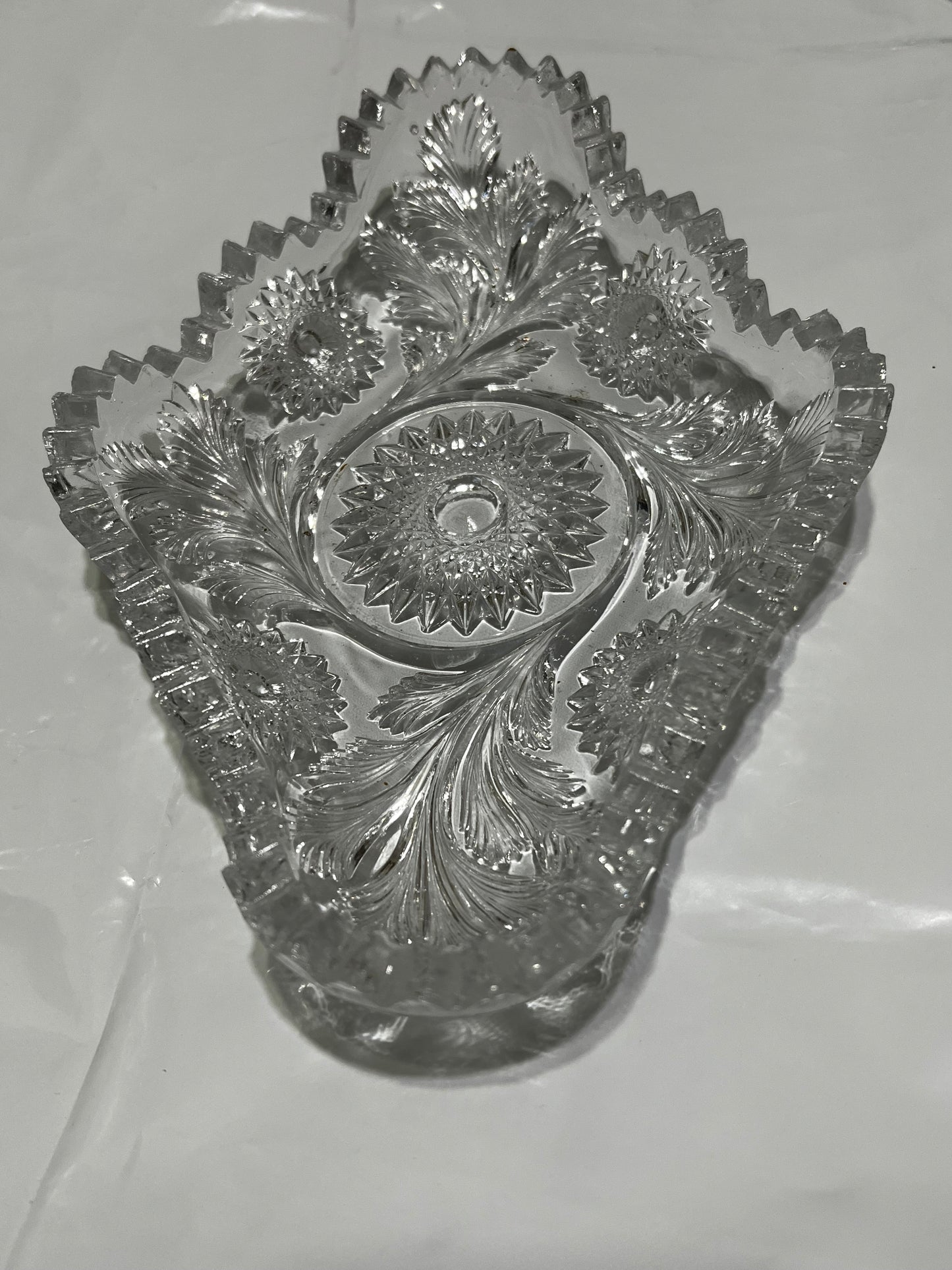 Heavy Cut Glass/Crystal Bowl Vintage