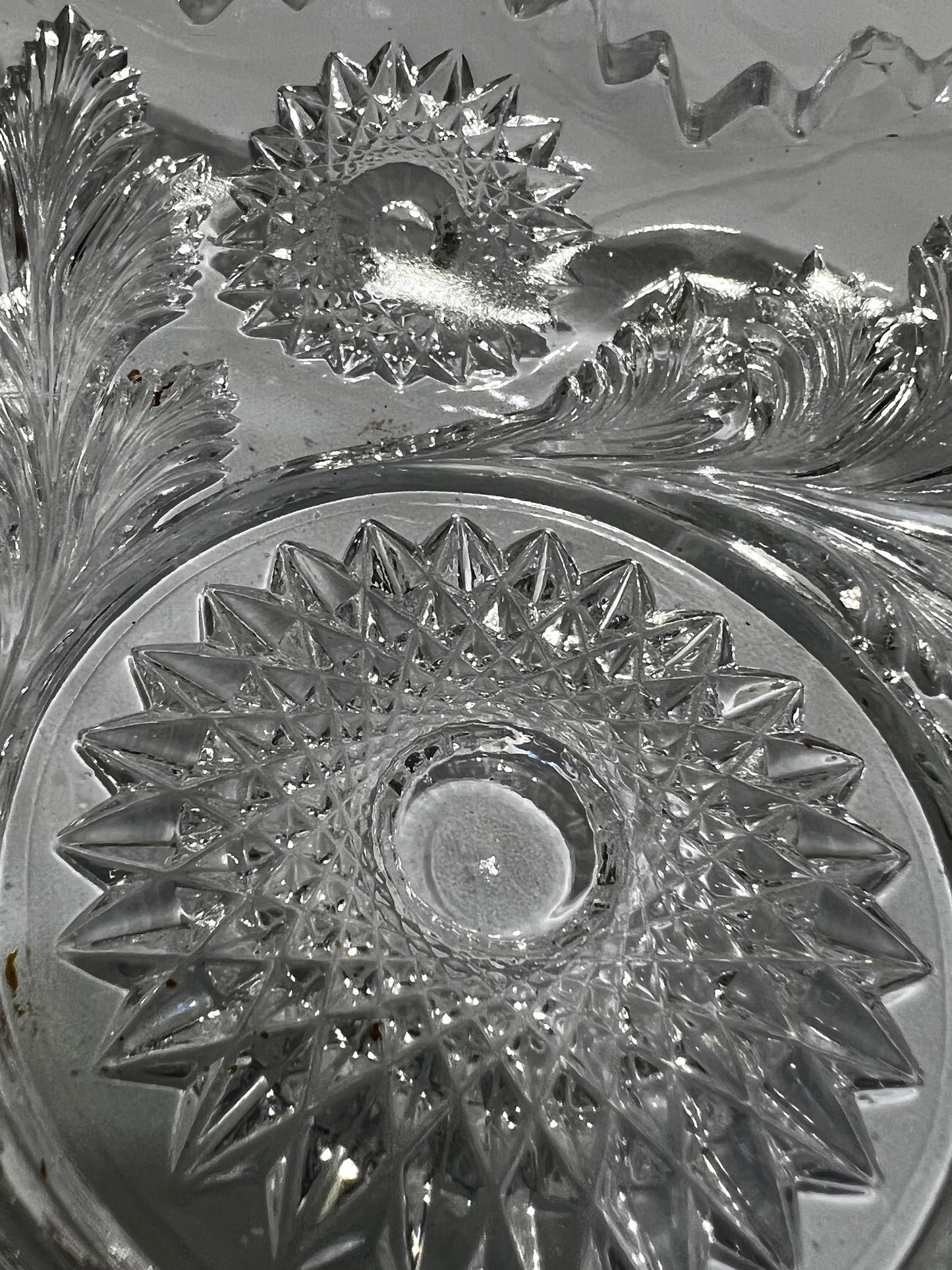Heavy Cut Glass/Crystal Bowl Vintage