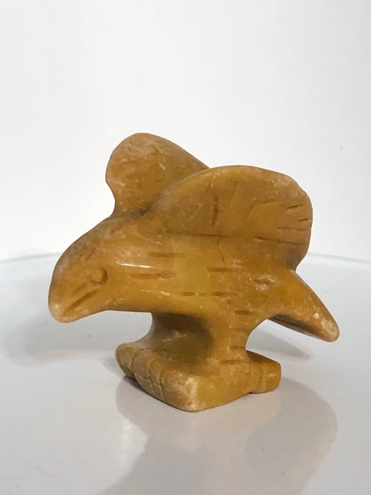 Hand Carved Eagle Stone Totem