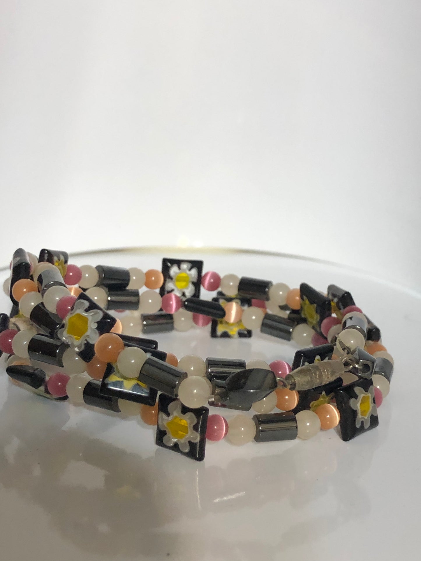 Magnetic Hematite Beaded Bracelet - Necklace / Bracelet / Lariat / Choker 30 in