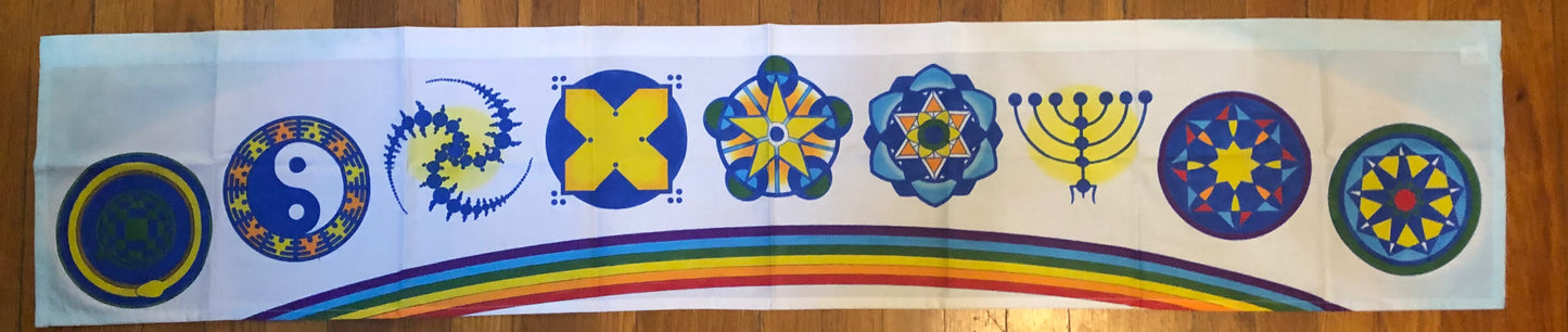 Sacred Symbols Interfaith Crop Circle Banner