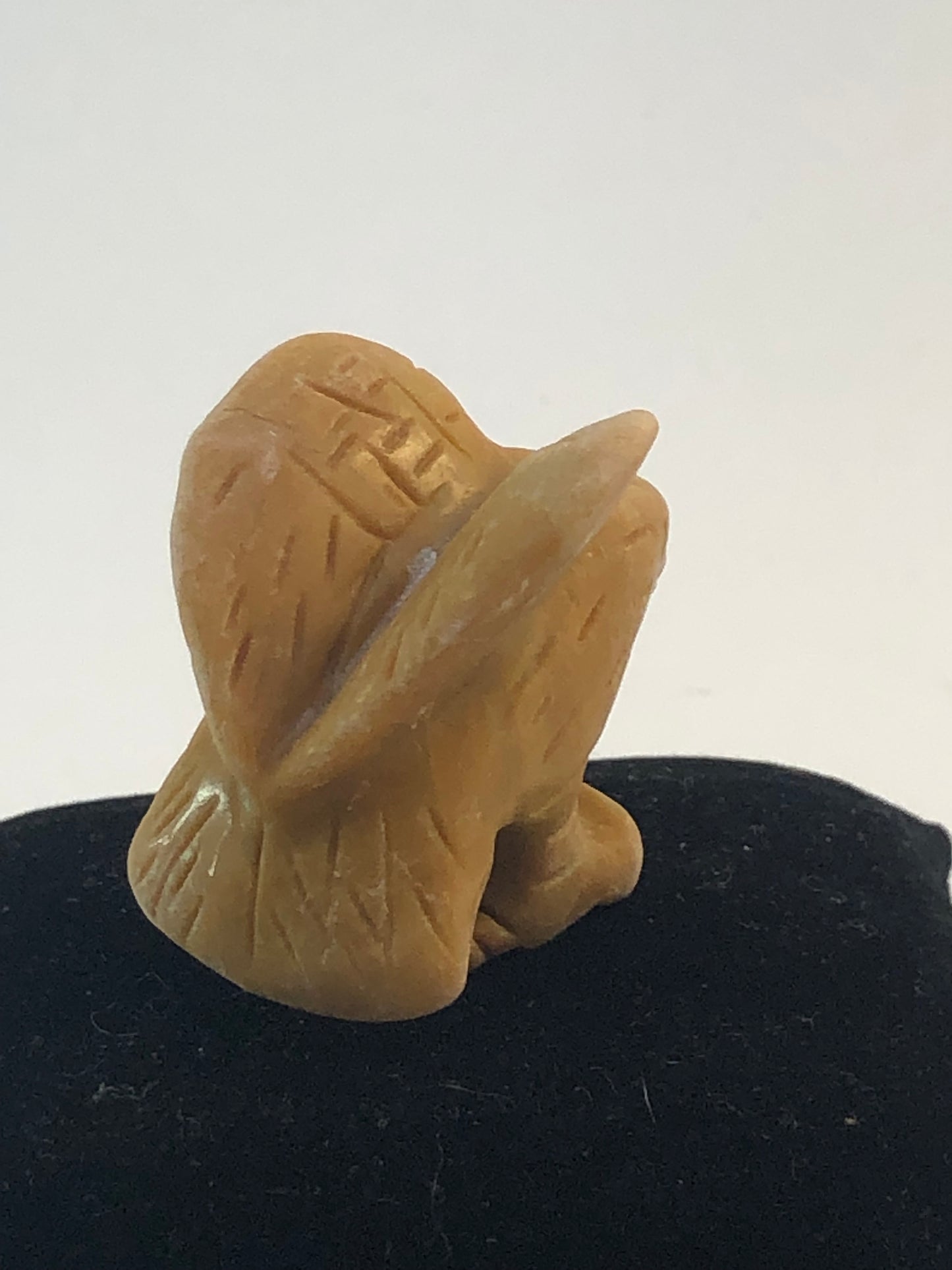 Hand Carved Eagle Stone Totem