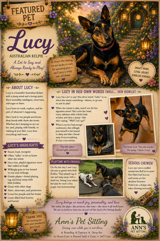 Lucy - A Lot to Say and Ready to Play!