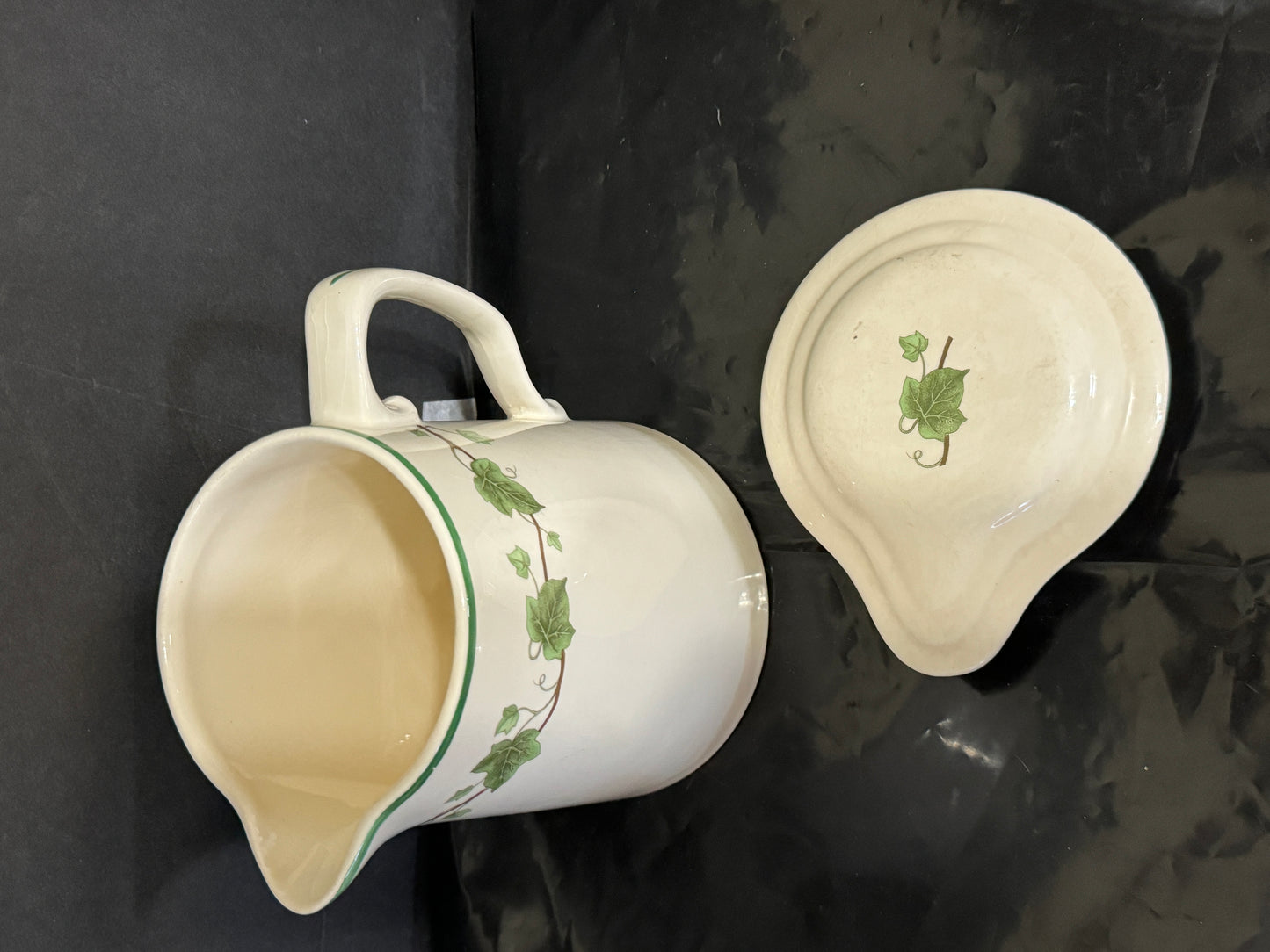 Coffee & Tea Pot Green Ivy Harker Pottery Hotoven Cookware