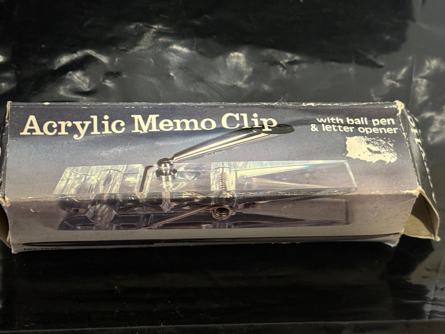 Memo Clip Acrylic NEW in Box Vintage