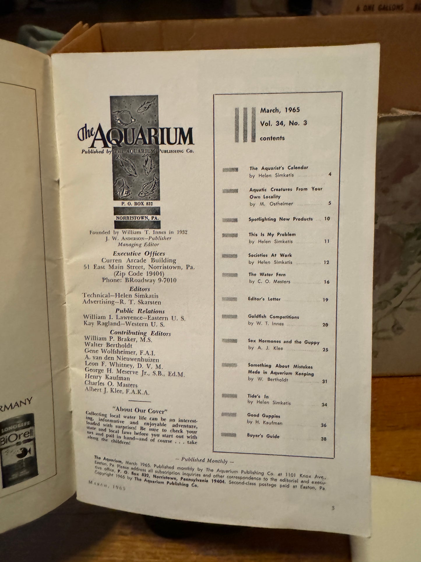 The Aquarium March 1965