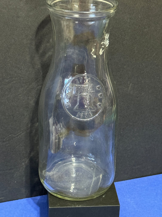 Bicentennial Milk Bottle with Embossed Eagle - VINTAGE