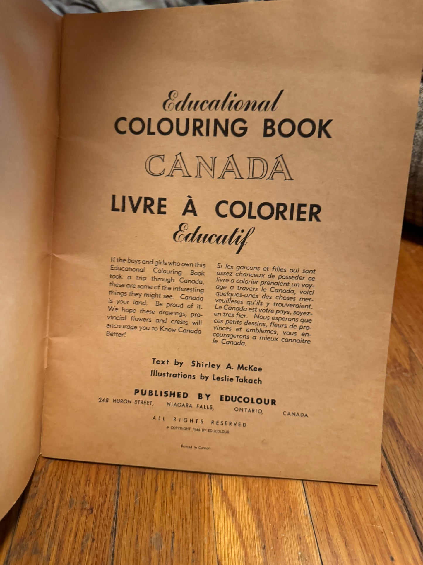 Canada 1867-1967 Colouring Book Unused 1966