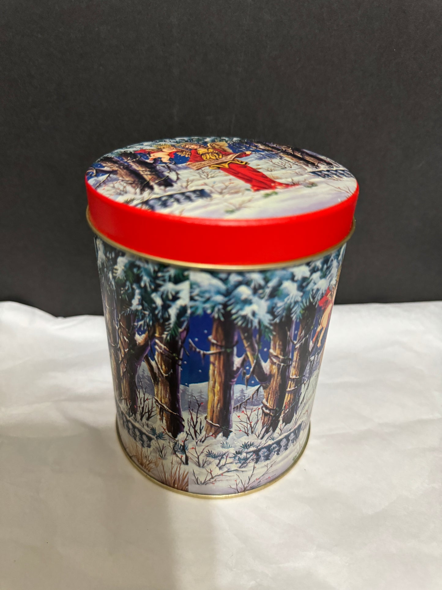 Christmas Angel and Cherub Tin (Empty)