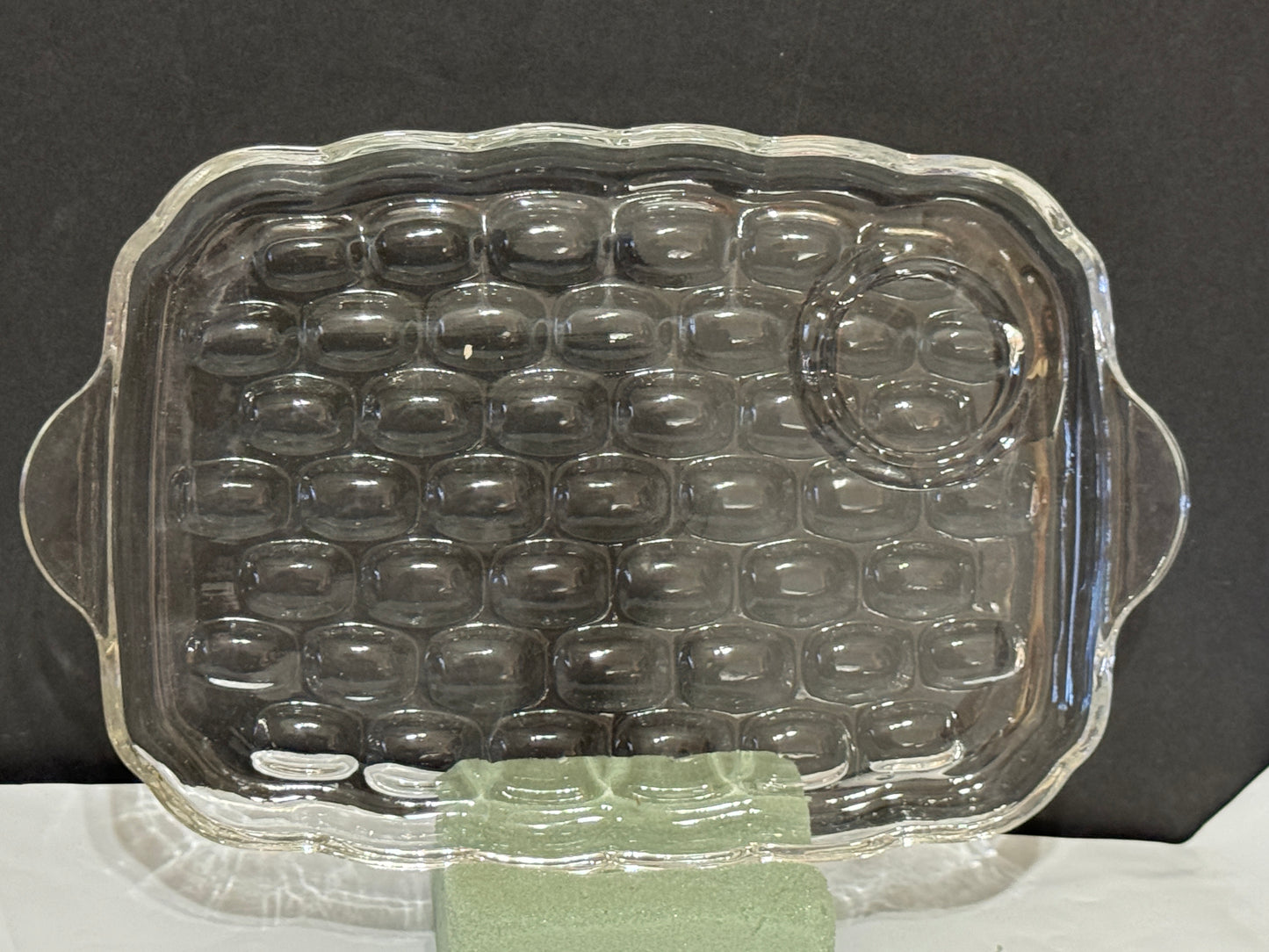 Federal Glass 4 Clear Colonial Yorktown Snack Plate & Cup Sets