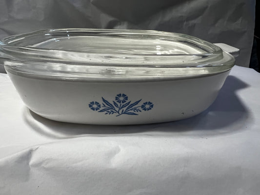 Corning Ware Blue Cornflower 2 1/2 QT P-2 1/2-B Dish w/ lid VTG 1961-1966