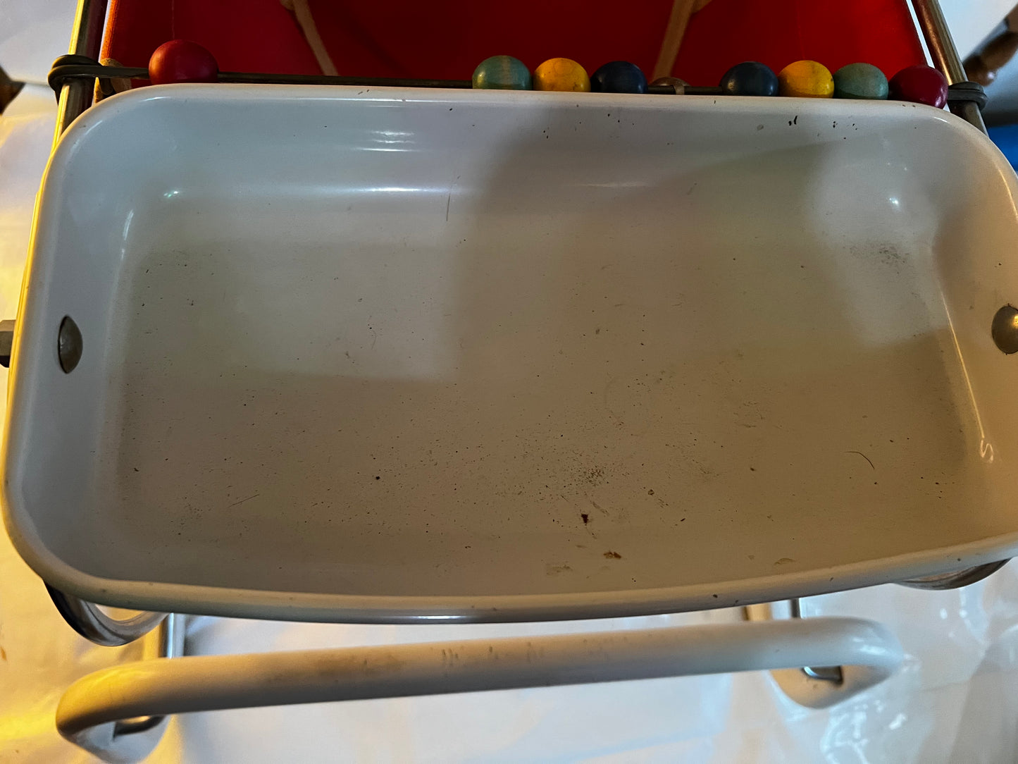 Cosco Metal Jumper Bouncer Chair MCM Mid Century - Red Vintage 1950's