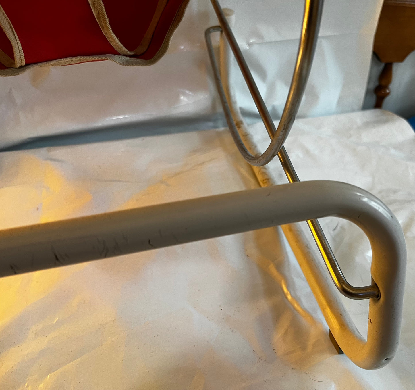 Cosco Metal Jumper Bouncer Chair MCM Mid Century - Red Vintage 1950's
