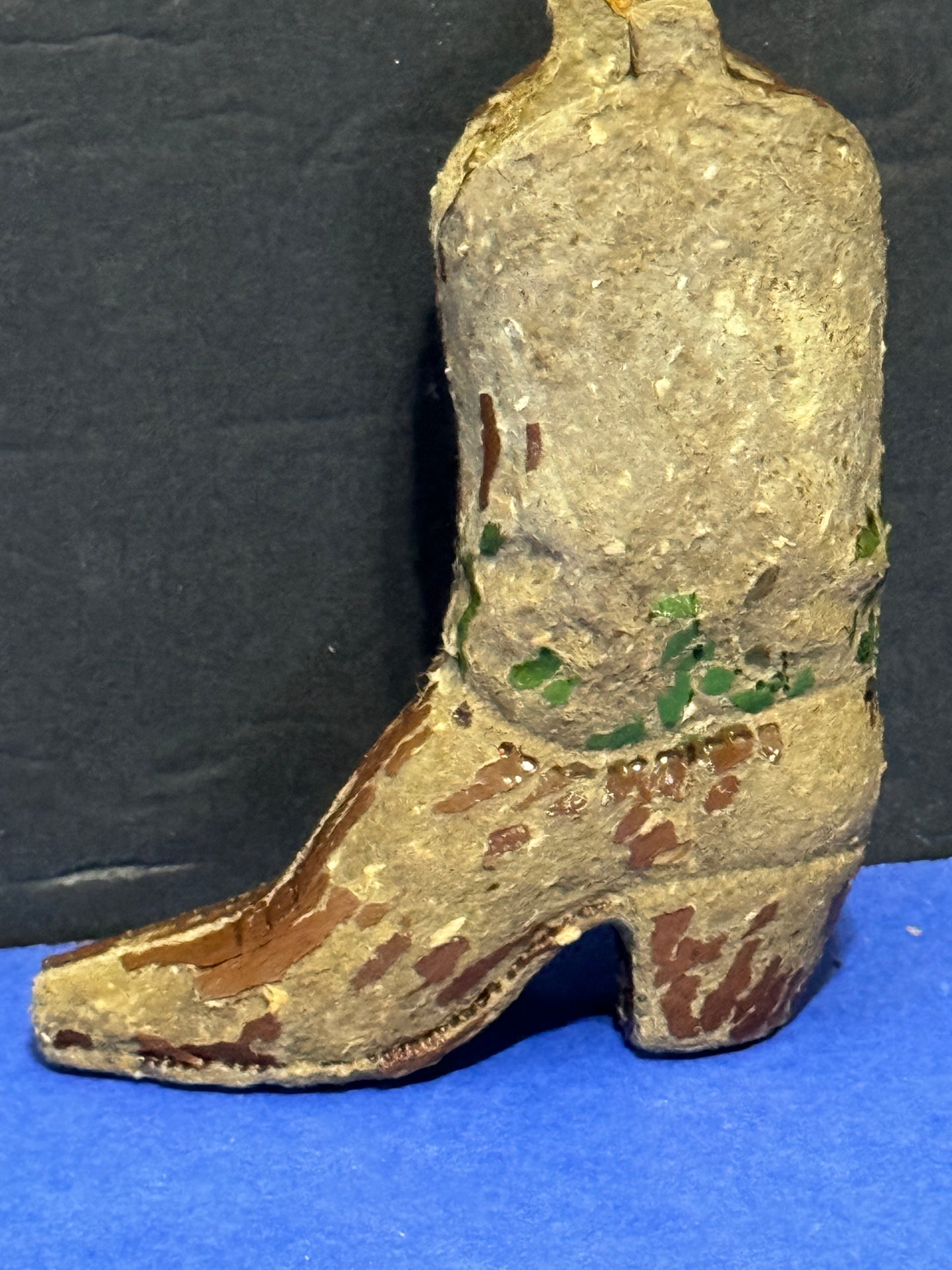 Cowboy Boot Brown with decorations - VINTAGE