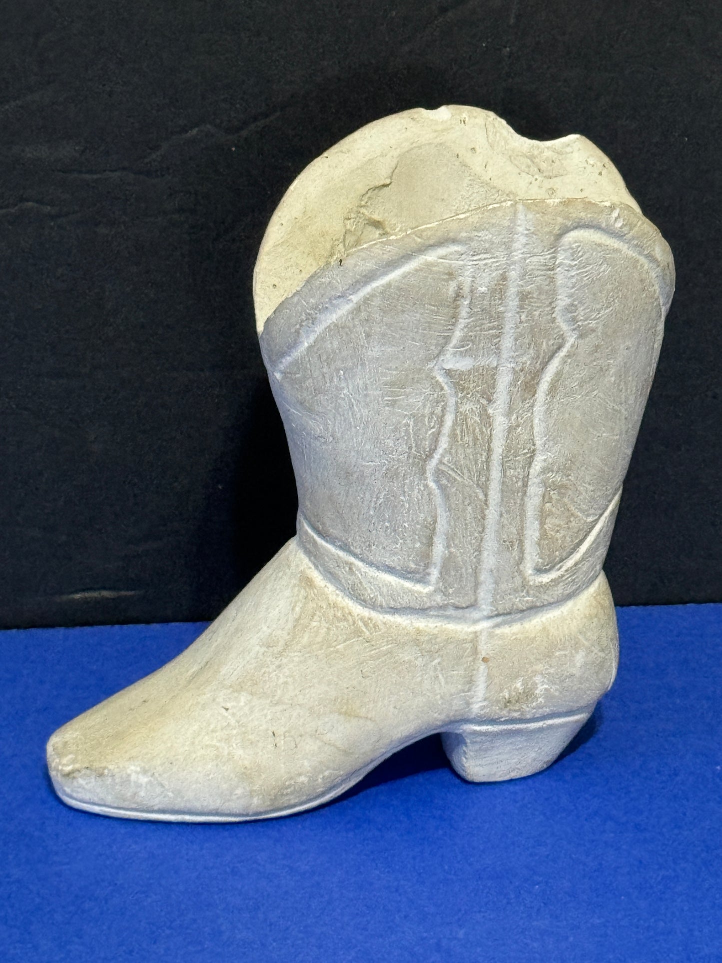 Cowboy Boot Chalkware with American Flag  - VINTAGE