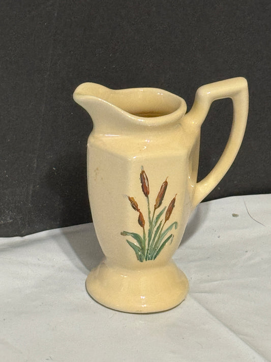 Small Cream Pitcher Vase - Hand Painted - VINTAGE
