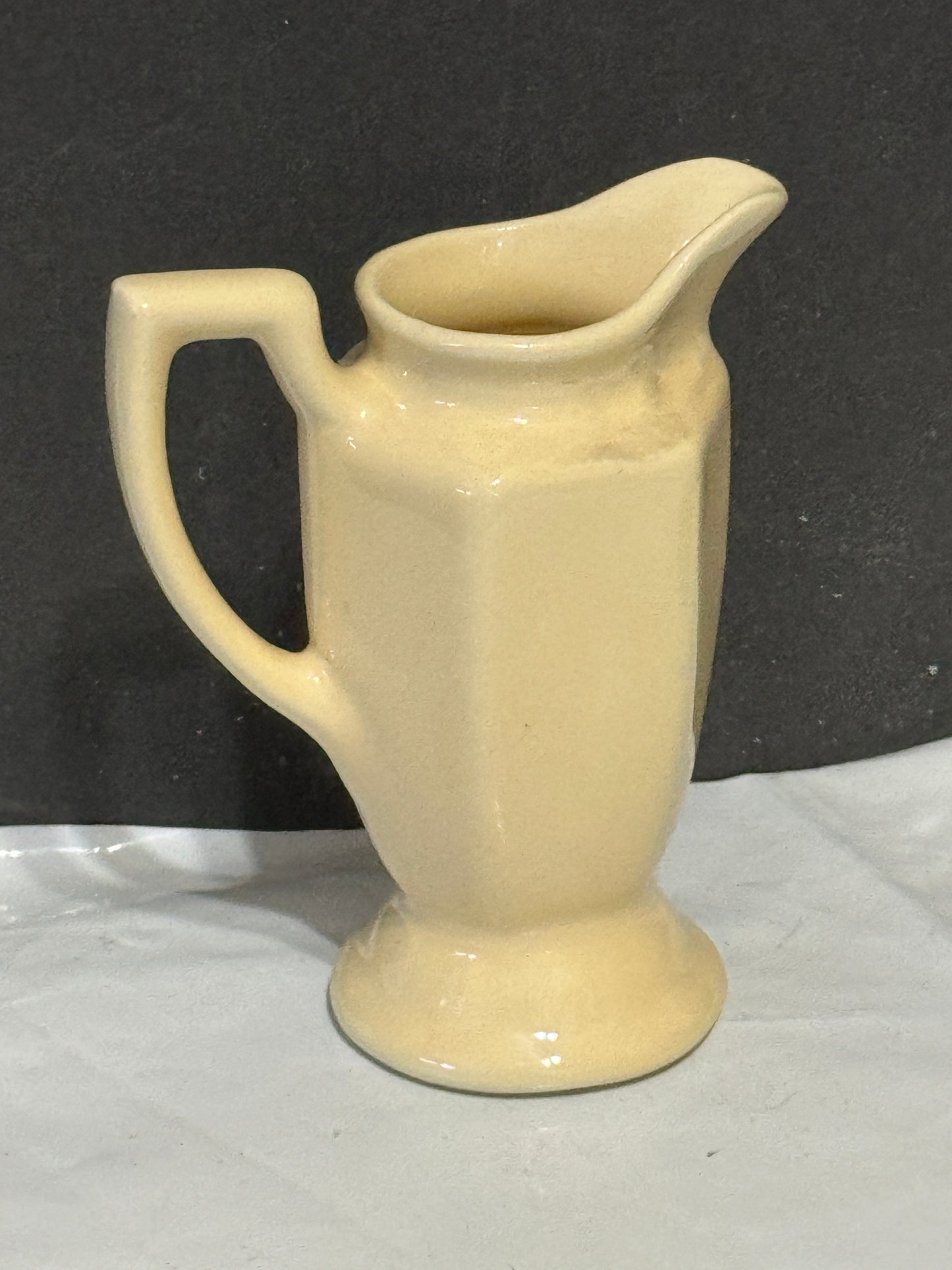 Small Cream Pitcher Vase - Hand Painted - VINTAGE