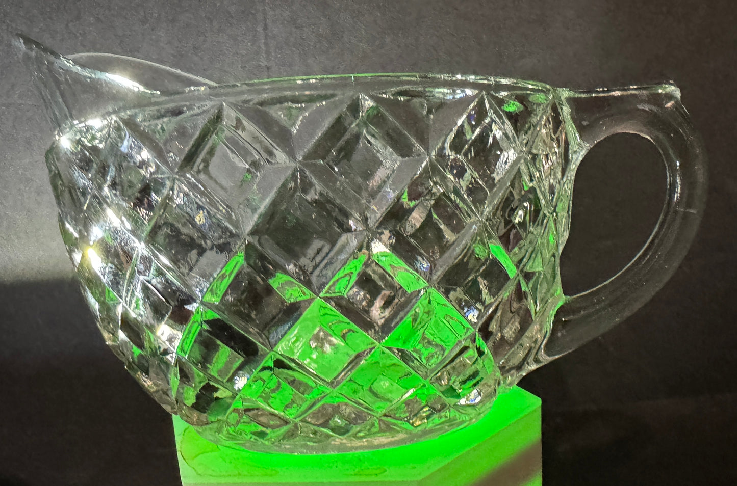 Clear Crystal Sugar and Creamer Bowl Vintage