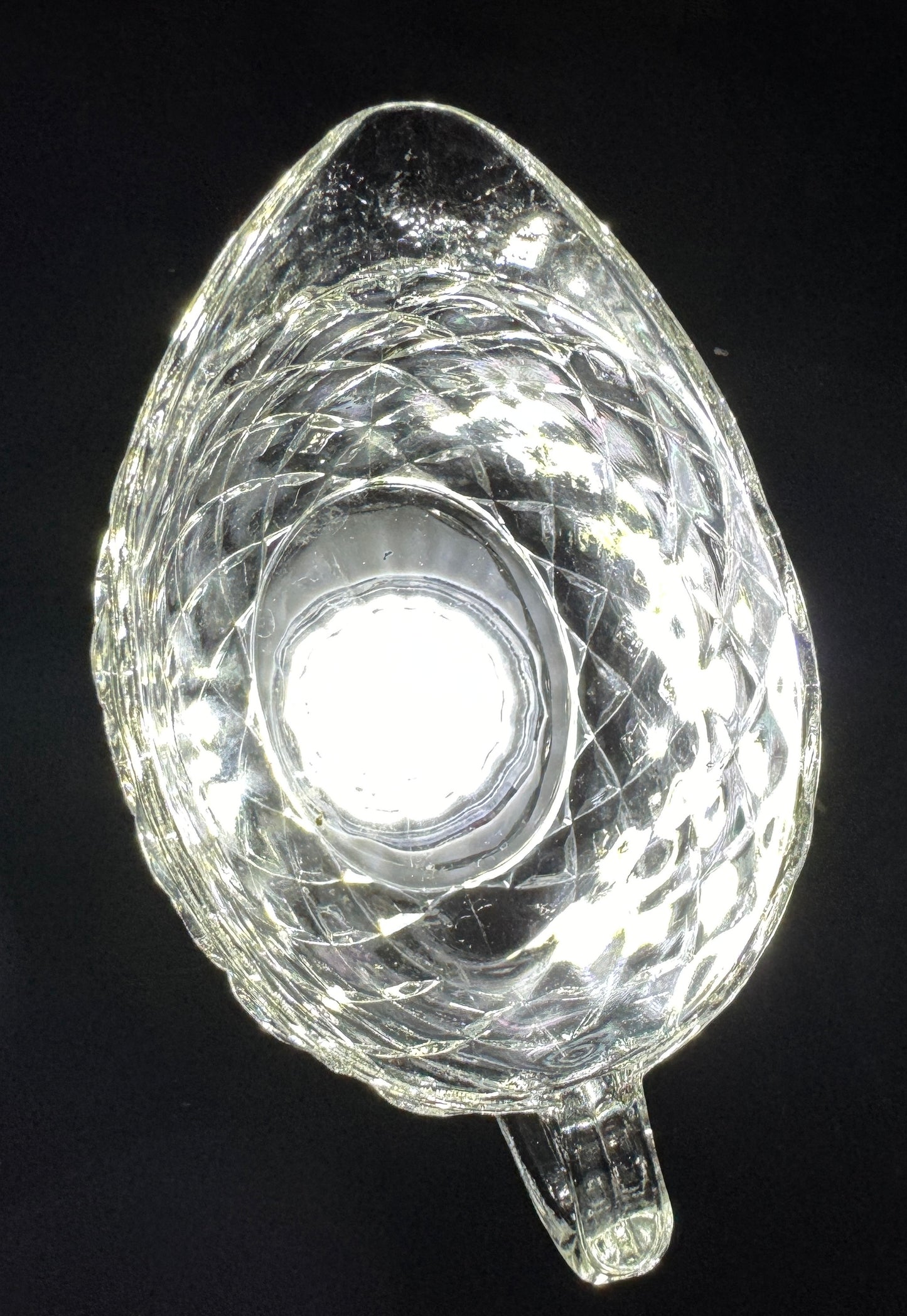 Clear Crystal Sugar and Creamer Bowl Vintage