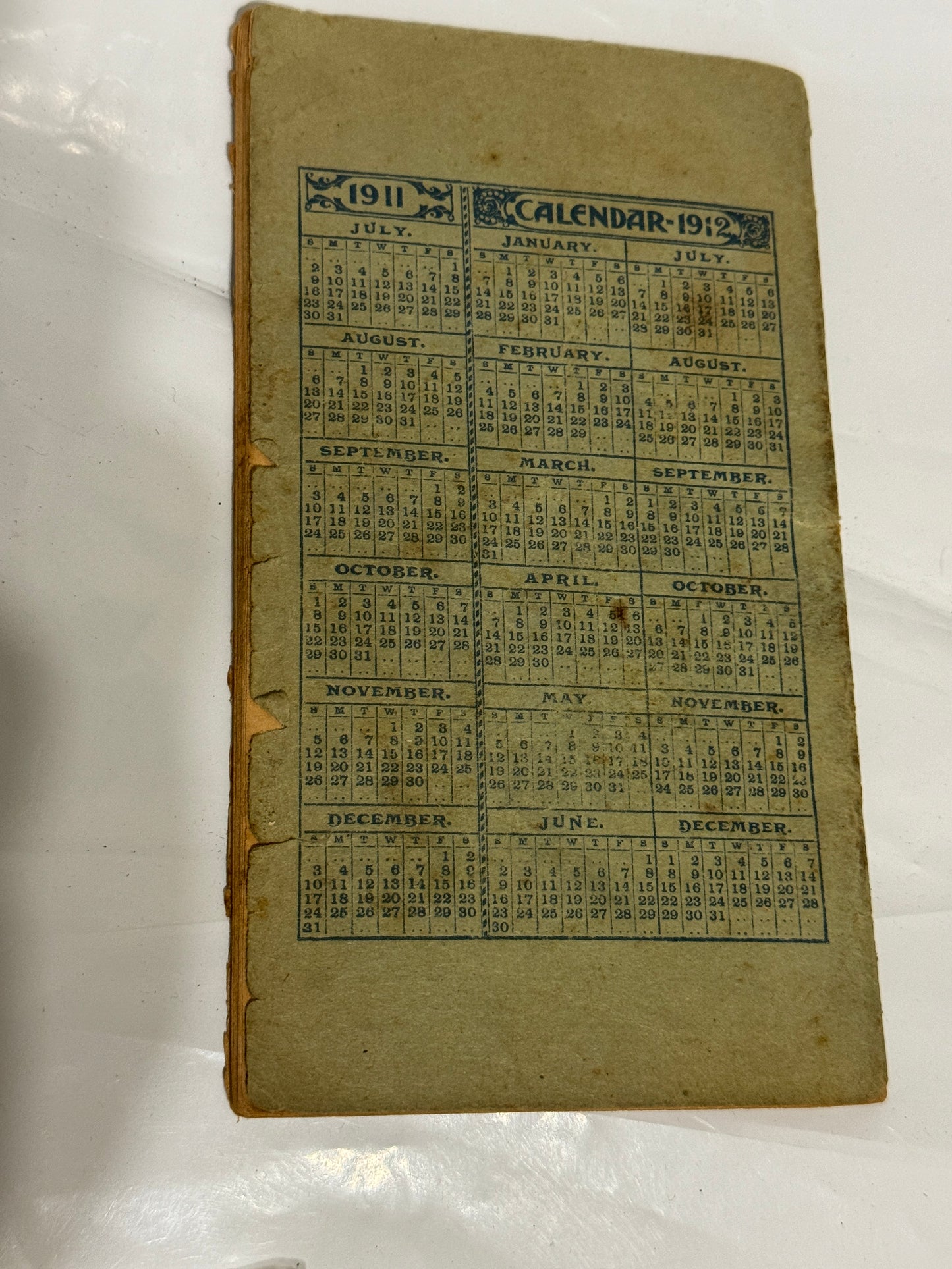 Diary and Memorandum Book - 1911 Vintage