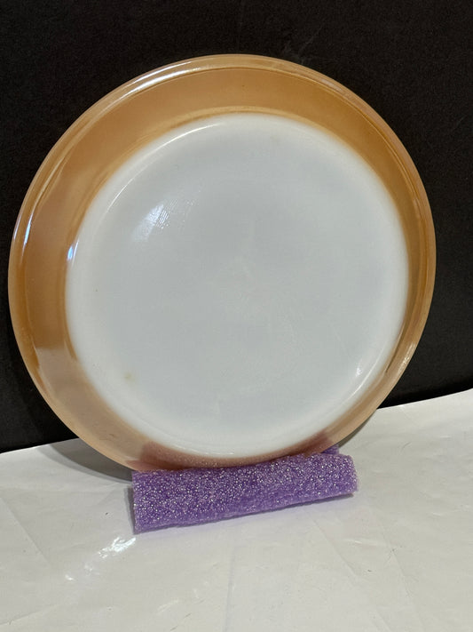 Fire King Pie Plate Peach Lustreware - Vintage