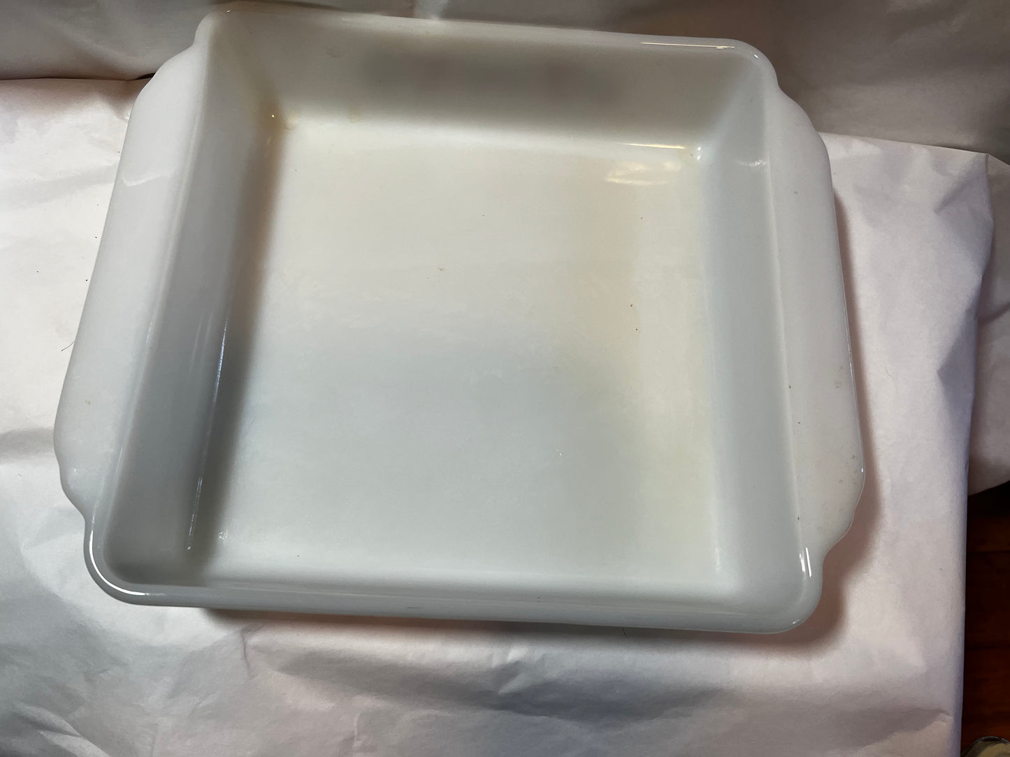 Fire King Primrose Pattern 8-Inch Square Casserole Baking Dish Vntage Rare