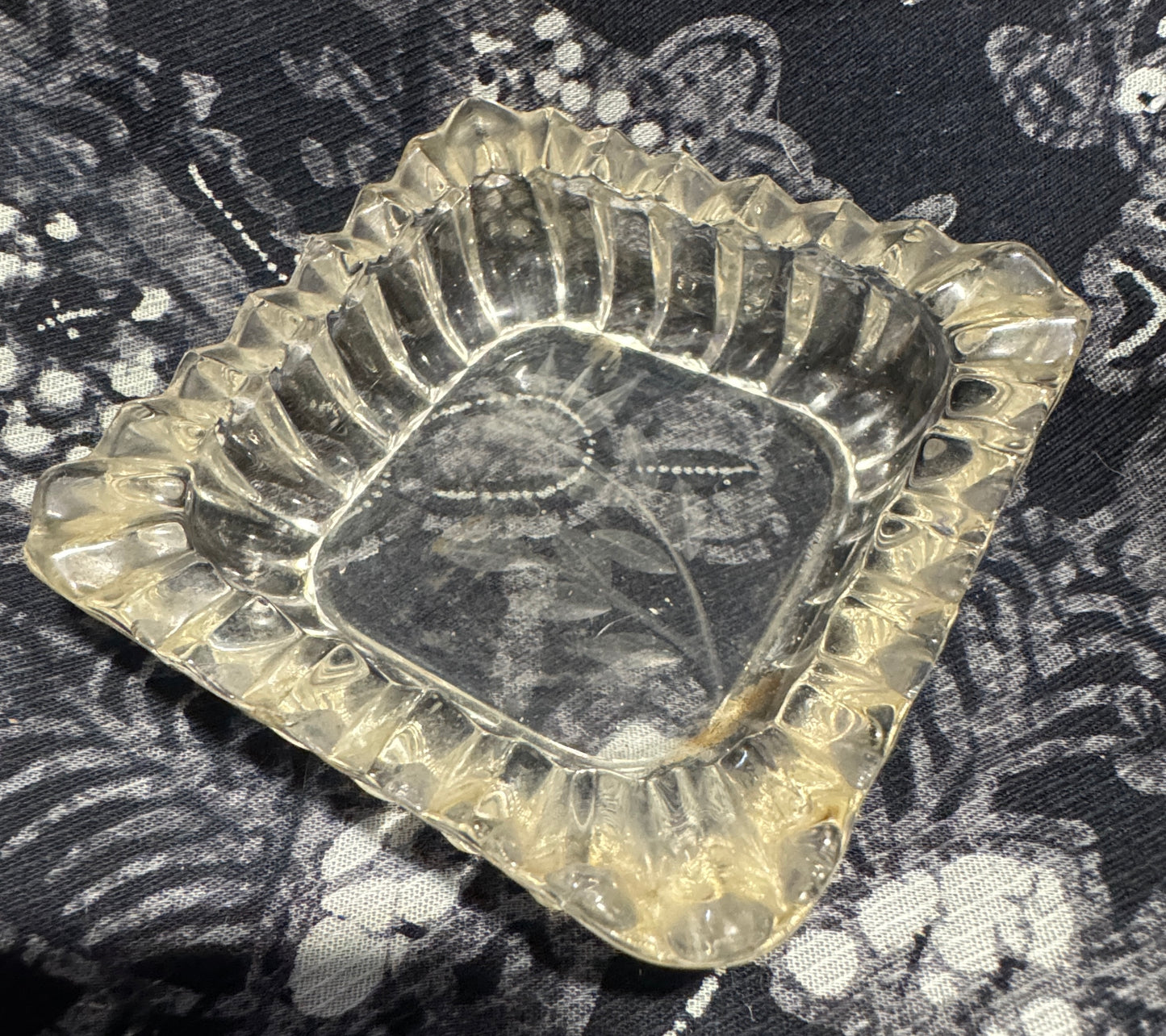 Crystal Trivet Dish - Vintage