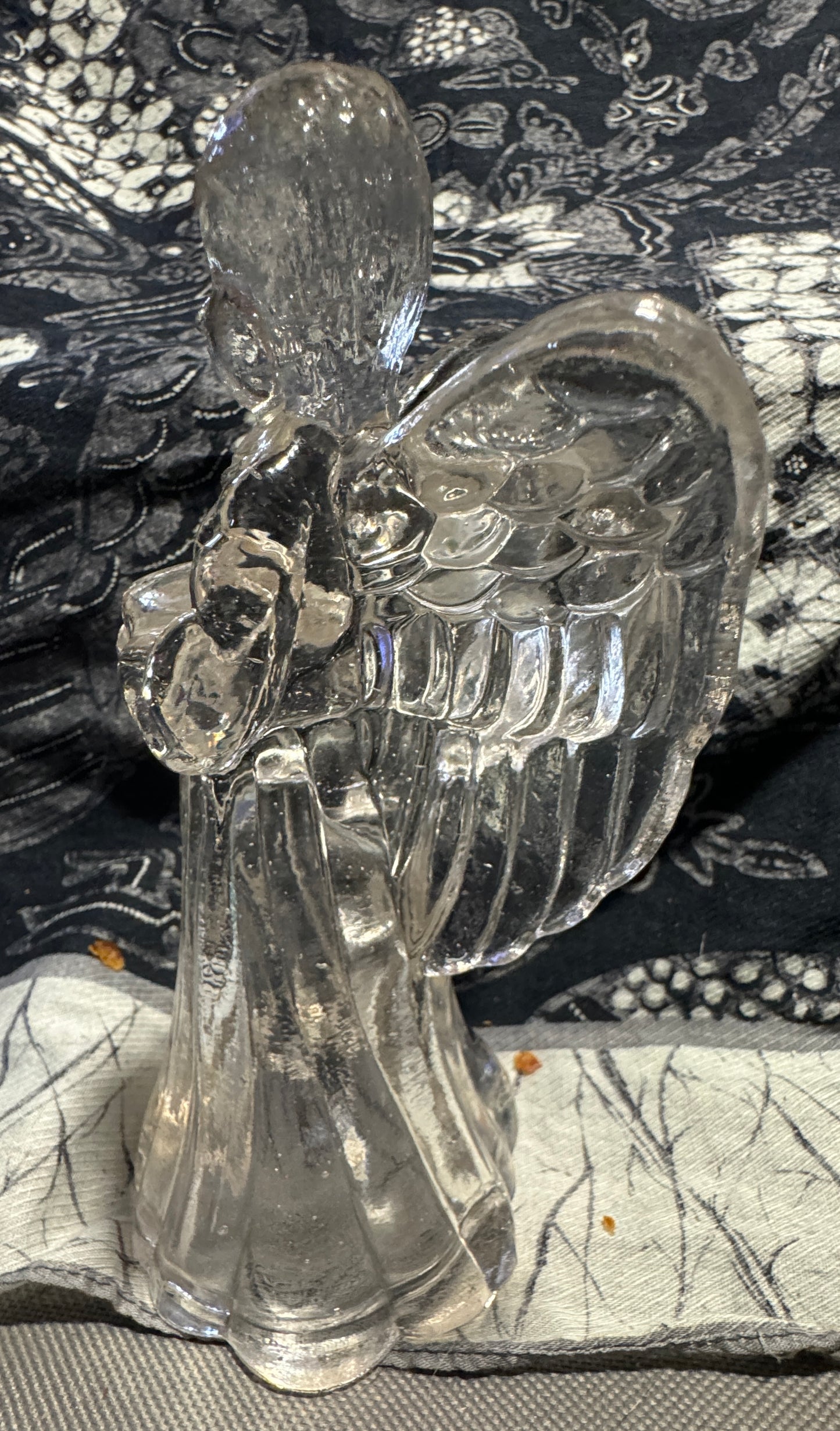 Crystal Angel Candle Holder Vintage
