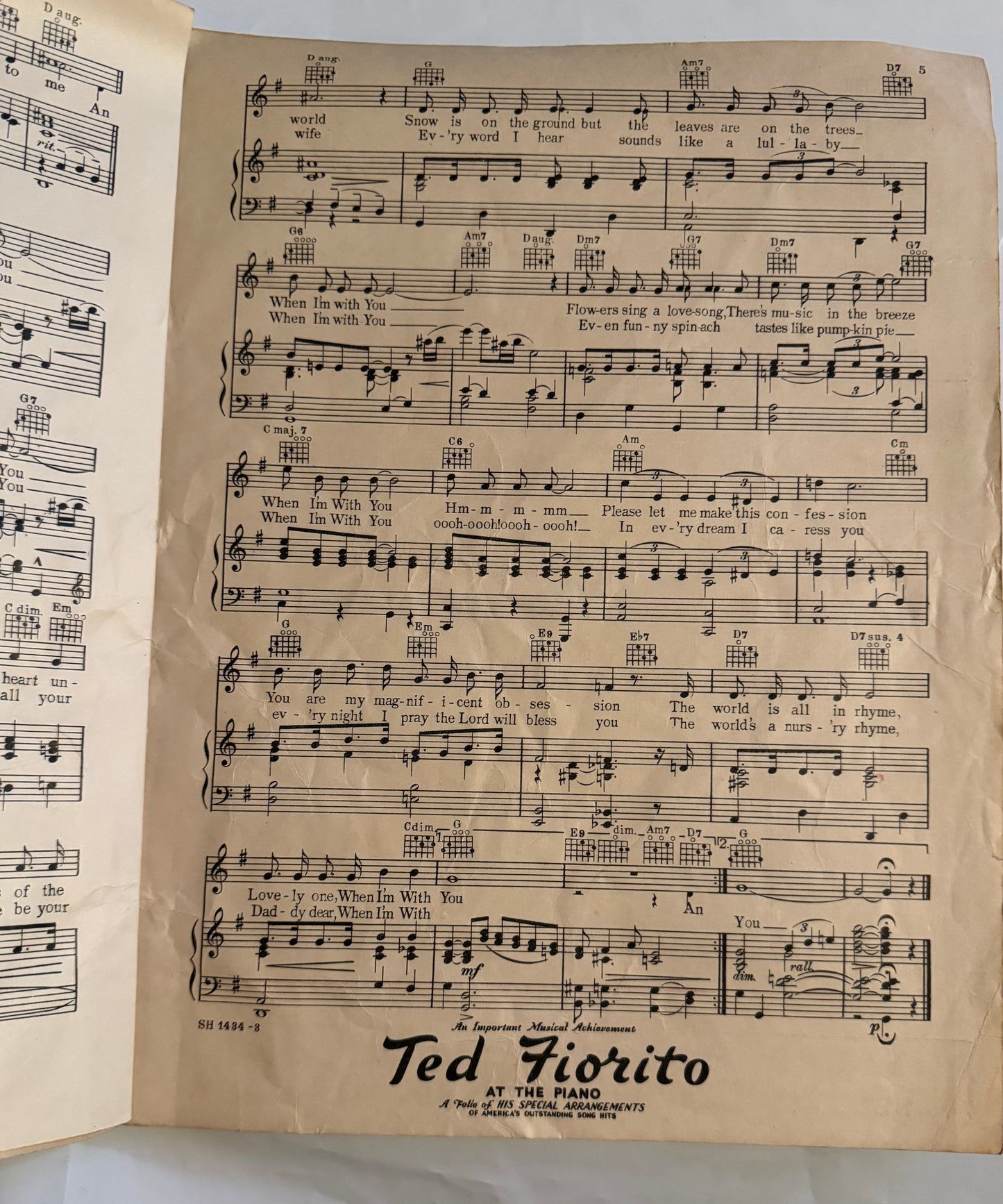 Shirley Temple Sheet Music "When I’m With You" From Poor Little Rich Girl 1936