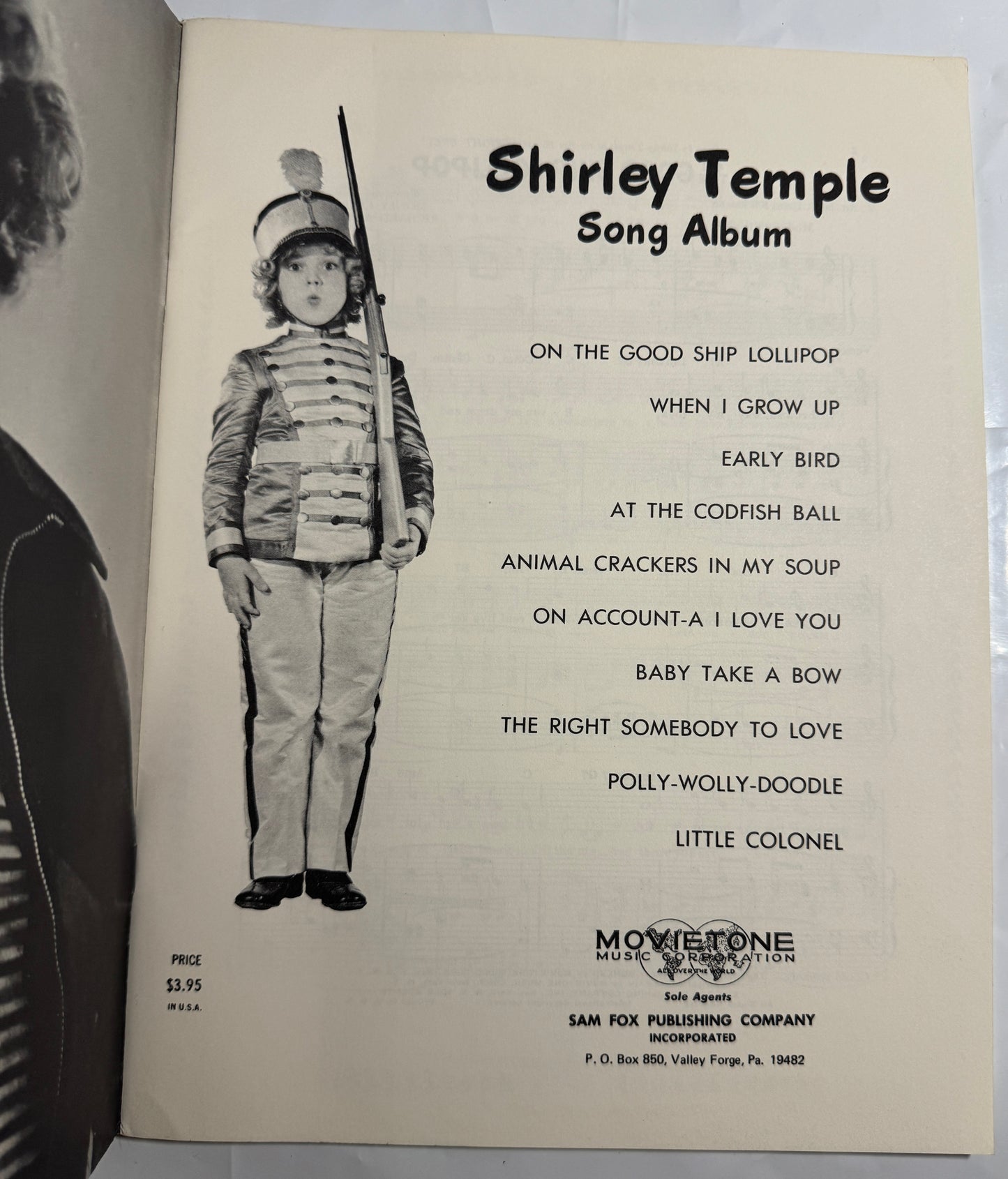 Shirley Temple Song Album Sheet Music