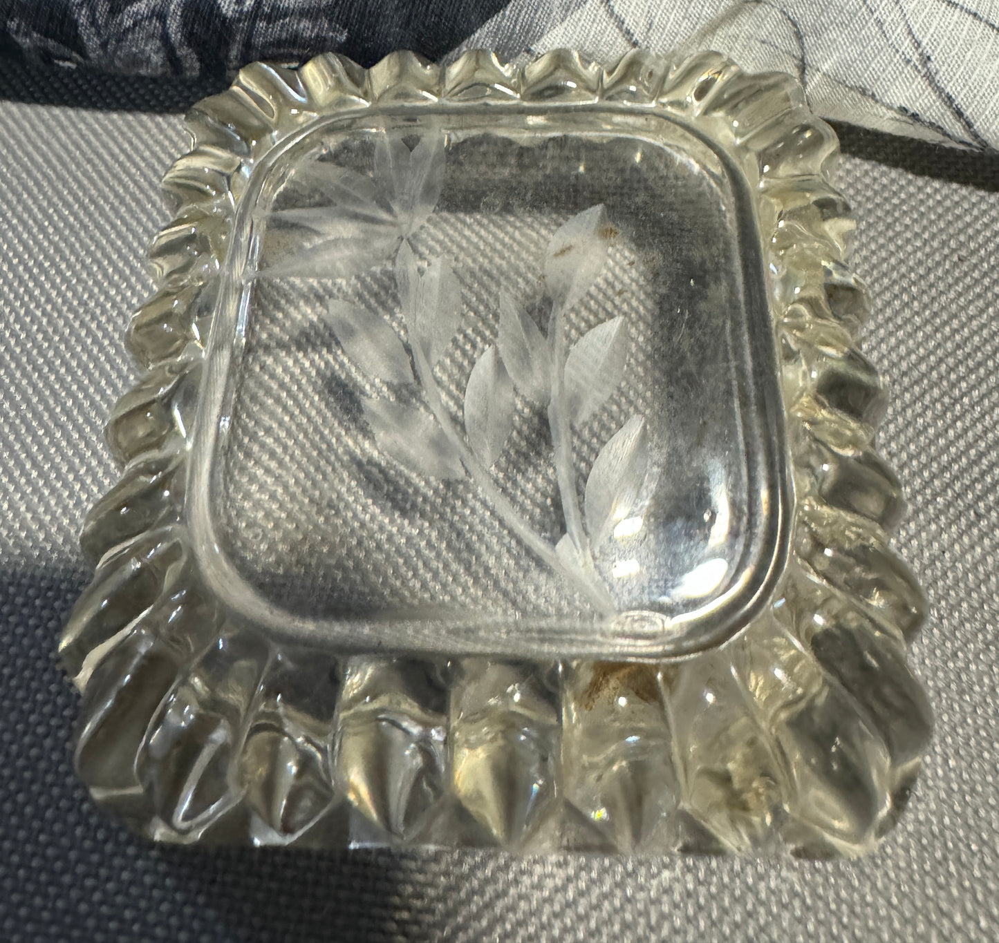 Crystal Trivet Dish - Vintage