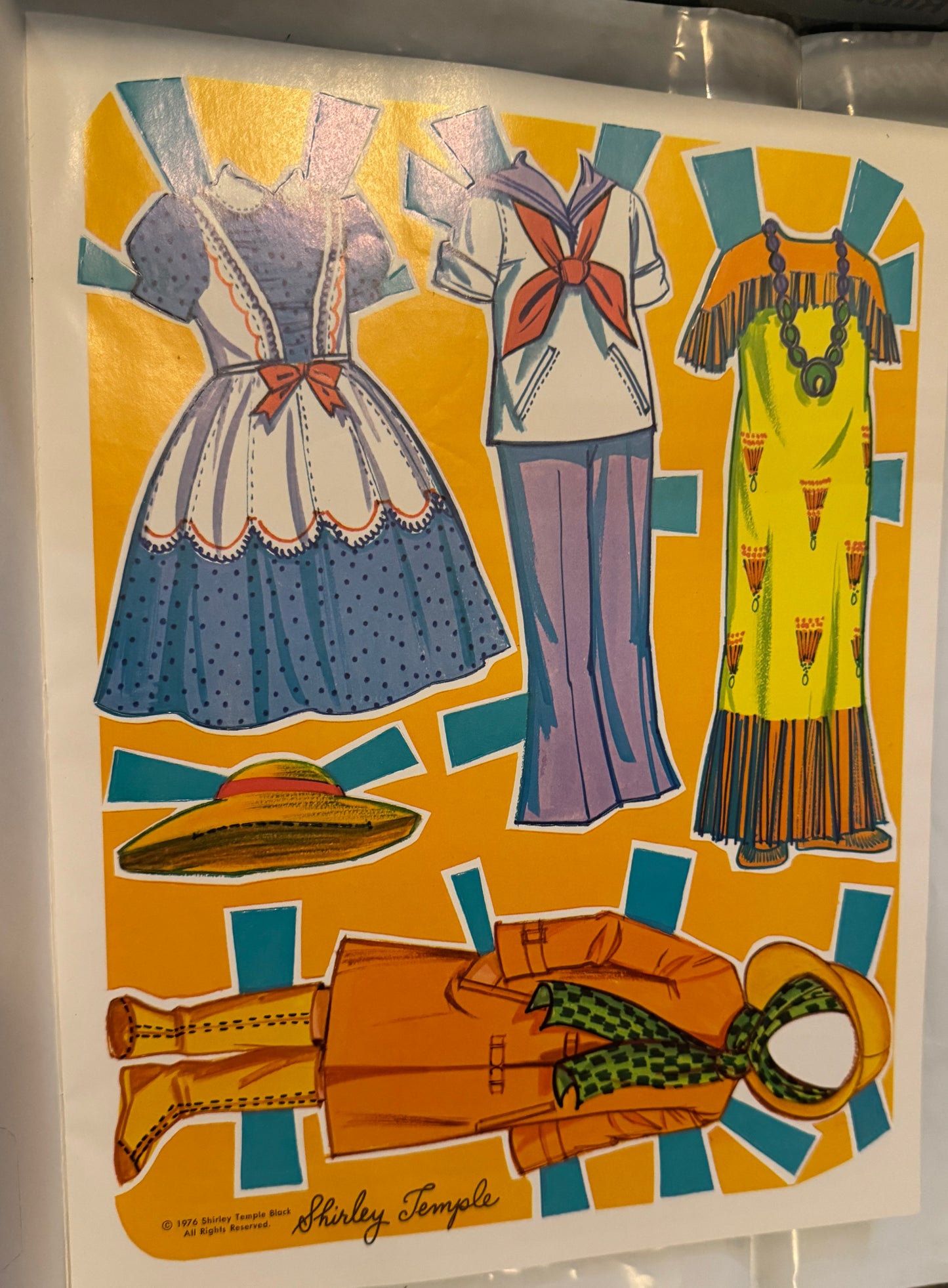 Shirley Temple Black 1976 Uncut Paper Doll Book Vintage
