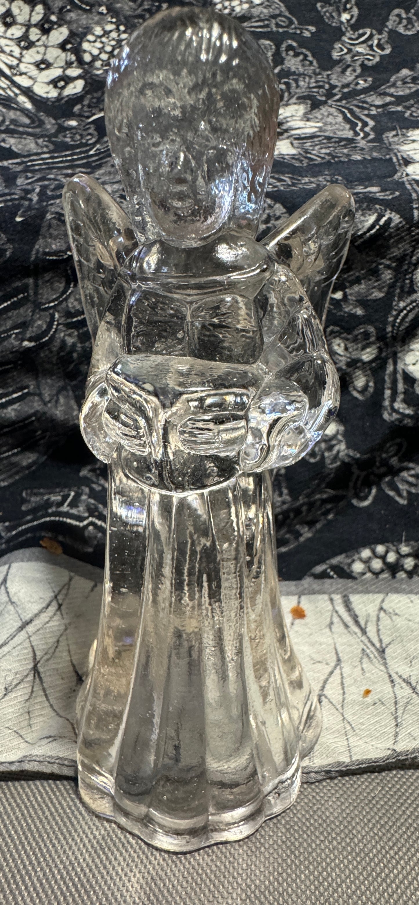 Crystal Angel Candle Holder Vintage