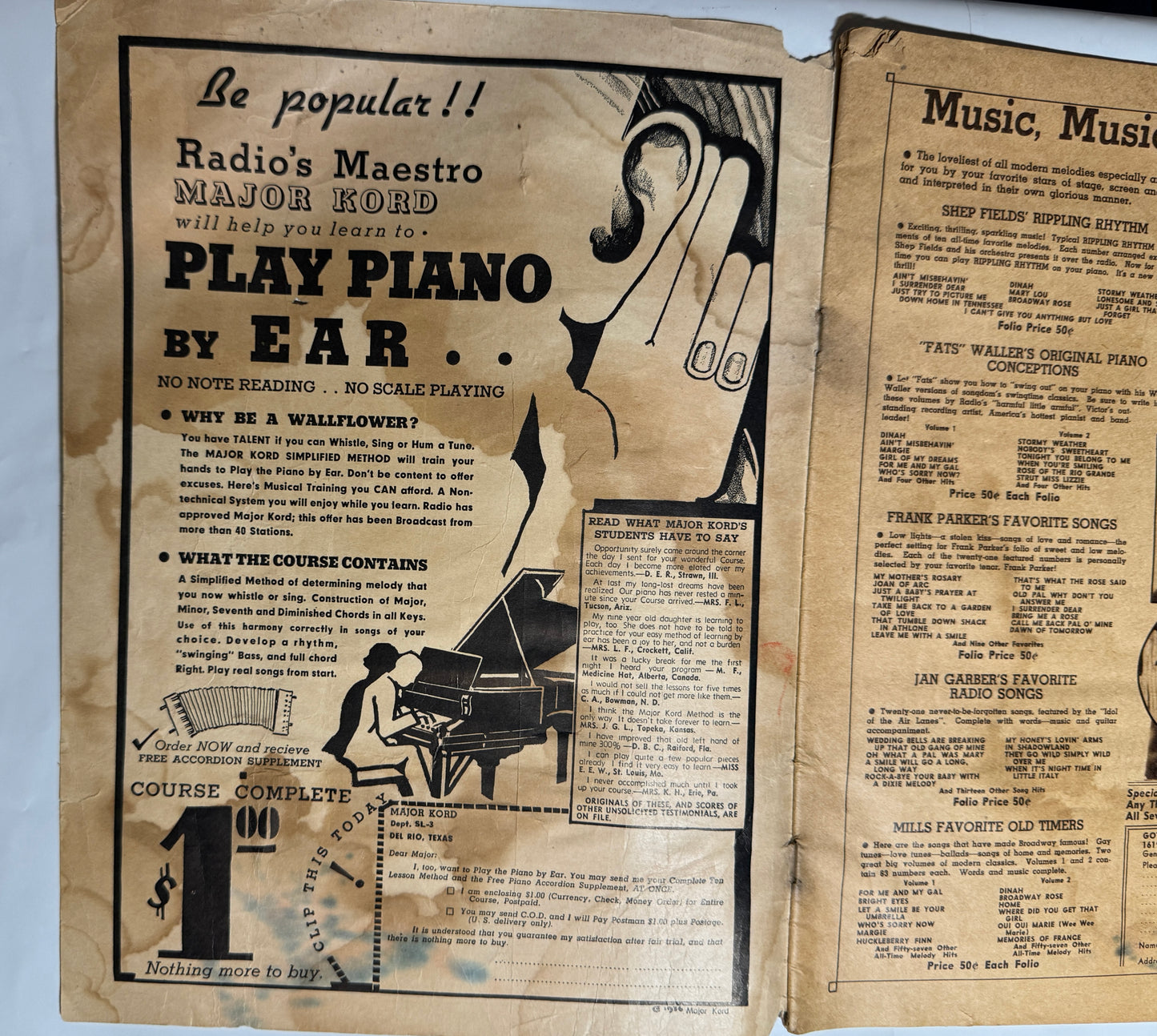 Shirley Temple Song Hits Magazine Aug 1937 Vintage