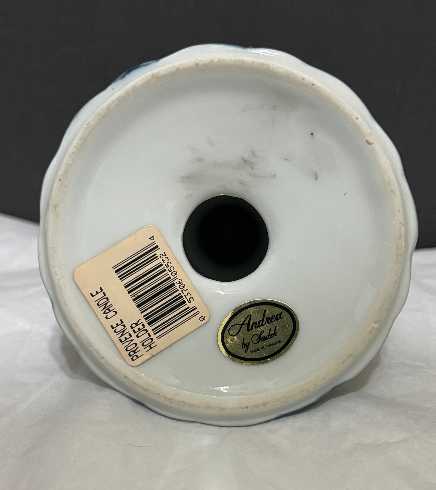 Porcelain Candle Holder Andrea by Sadek Hand-painted Vintage
