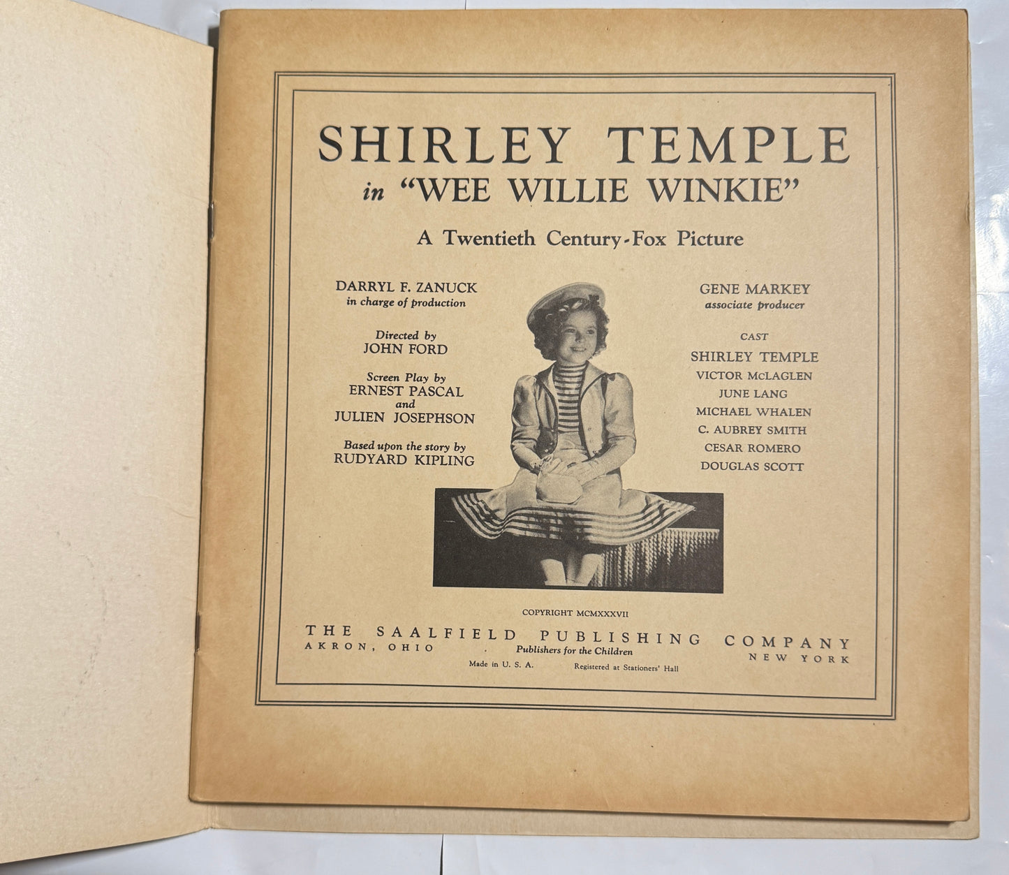 Shirley Temple in Wee Willie Winkie 1937 Vintage