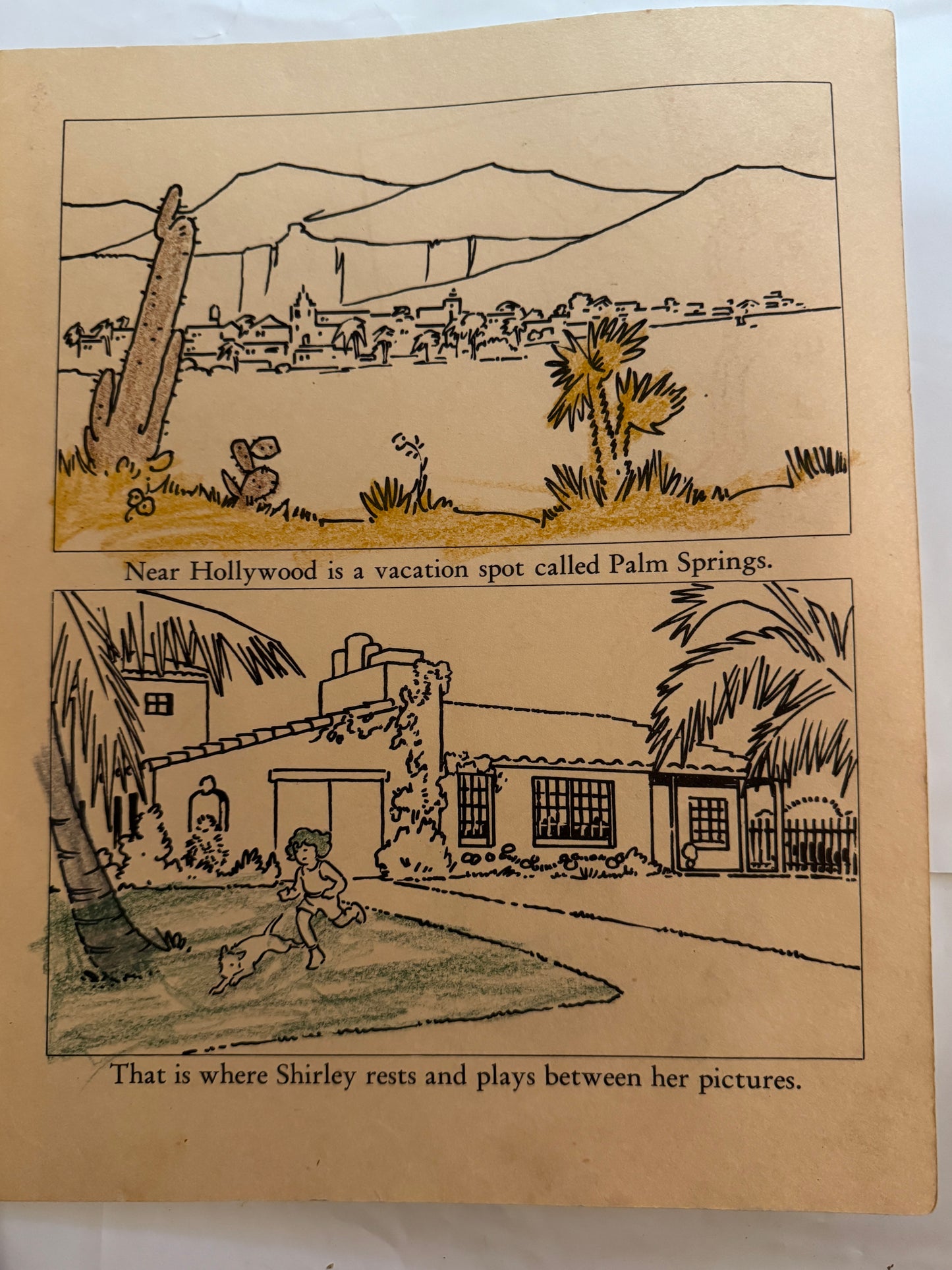 Shirley Temple Coloring Book My Book To Color 1937 Vintage