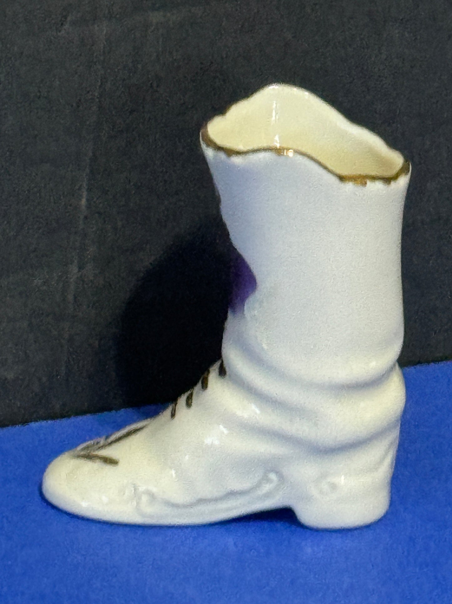 George Washington Porcelain Boot Souvenir - Gilded 3” Tall - VINTAGE