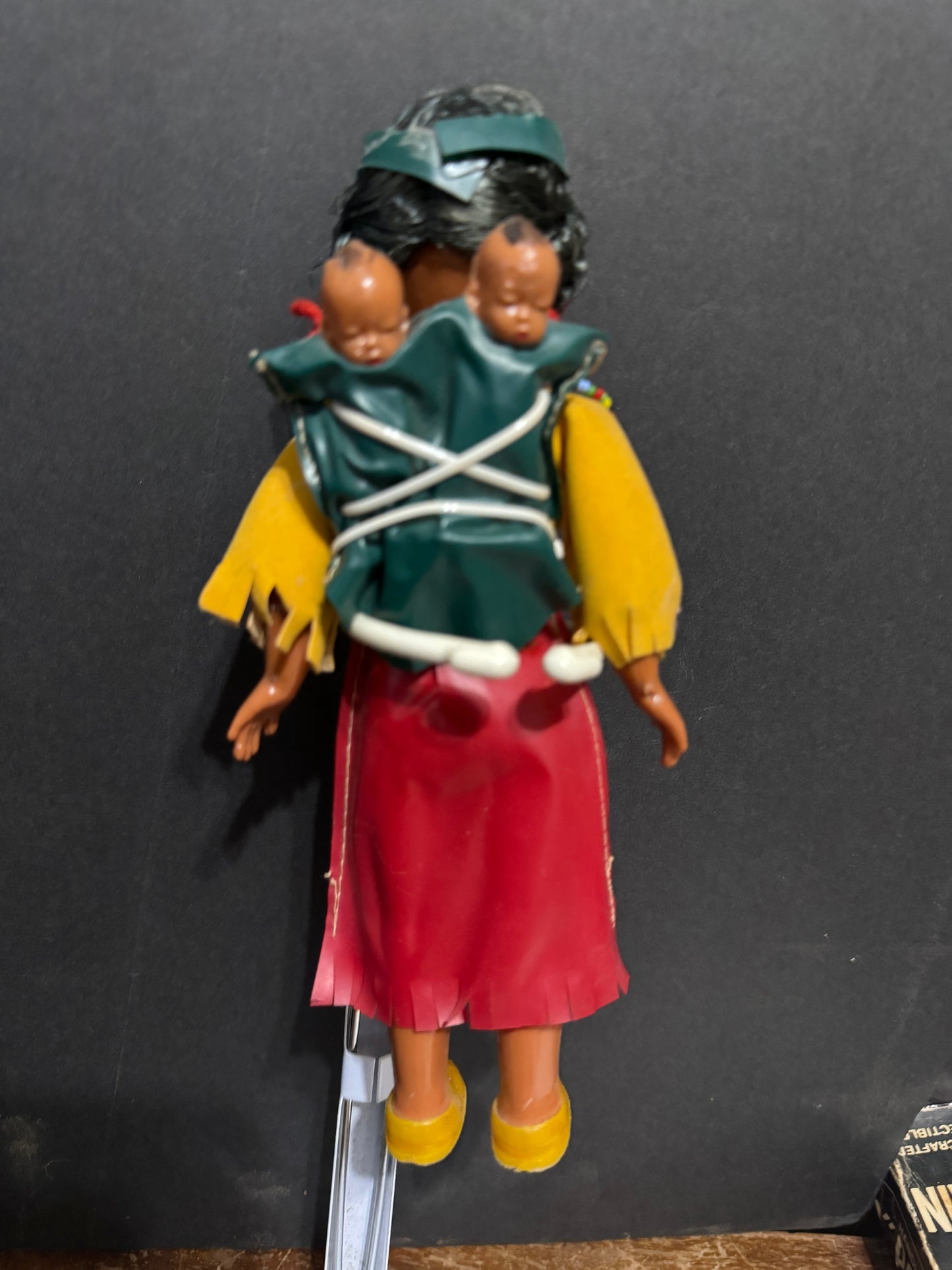 Native American Indian Woman Girl - 2 Baby Papoose - Carlson Doll