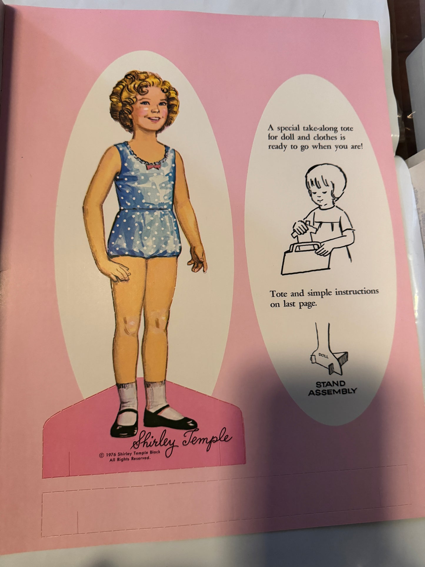 Shirley Temple Black 1976 Uncut Paper Doll Book Vintage