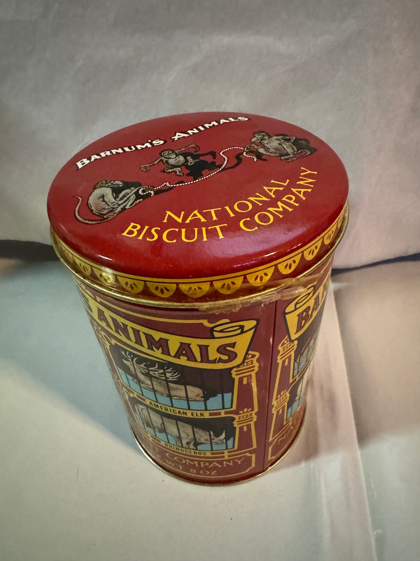 Nabisco Barnum's Animal Crackers Metal Tin 1979 Reproduction Empty 1914 Replica