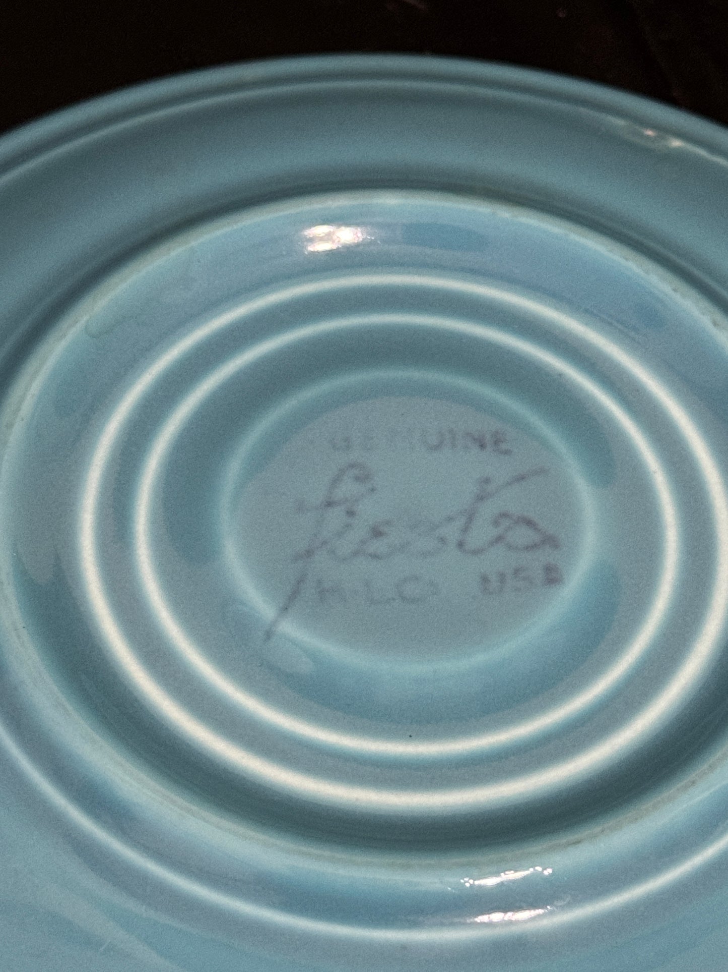 Fiesta Ware Turquoise Blue Saucer Fiestaware