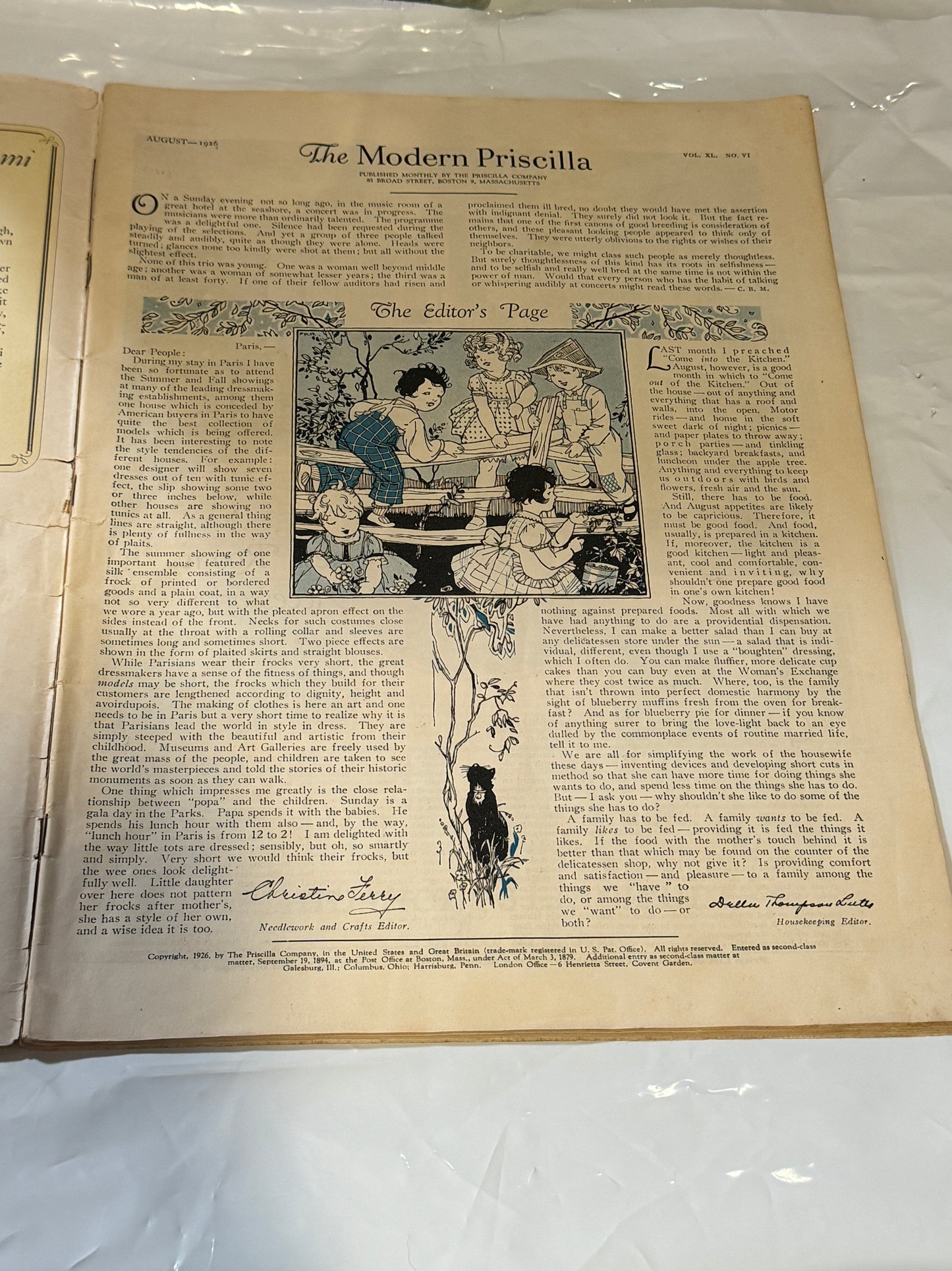 Modern Priscilla Magazine Aug 1926 Vintage