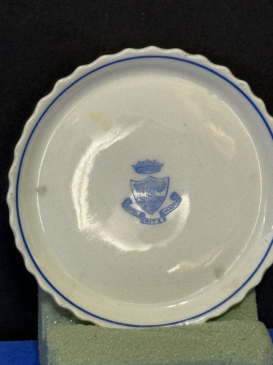 Hotel Ritz Madrid Porcelain Alvarez Advertising Dish - VINTAGE
