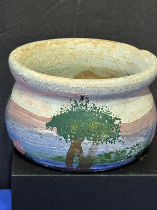 Hand painted Pottery Trinket dish  VINTAGE