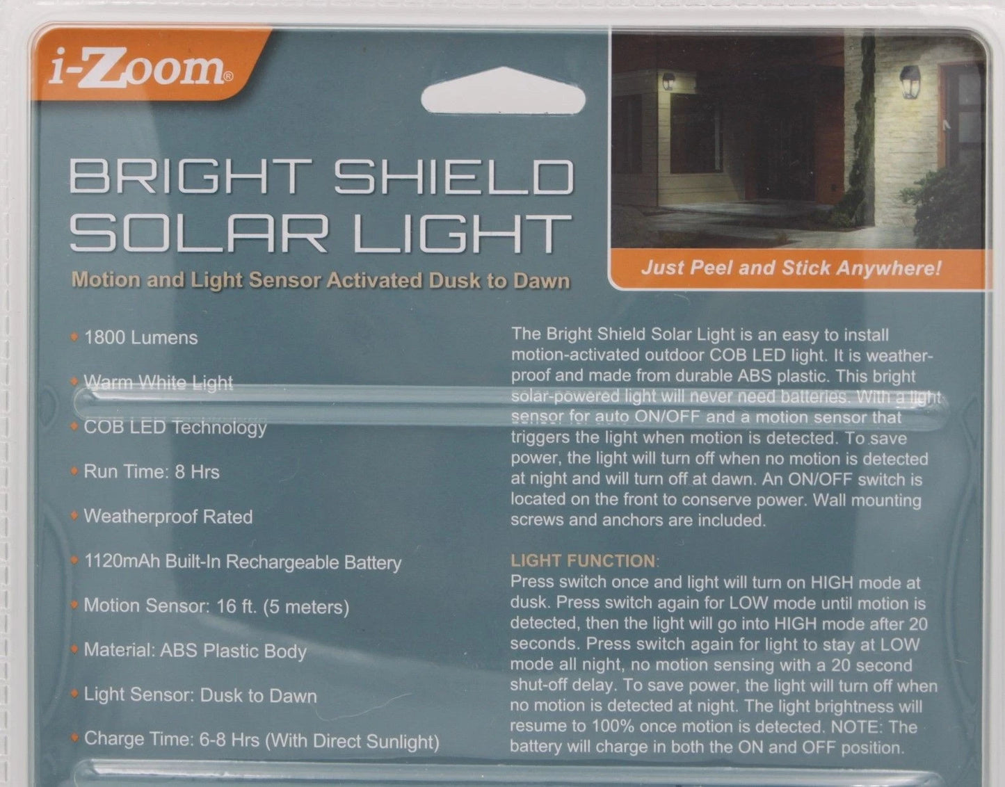 i-Zoom Bright Shield Solar Light