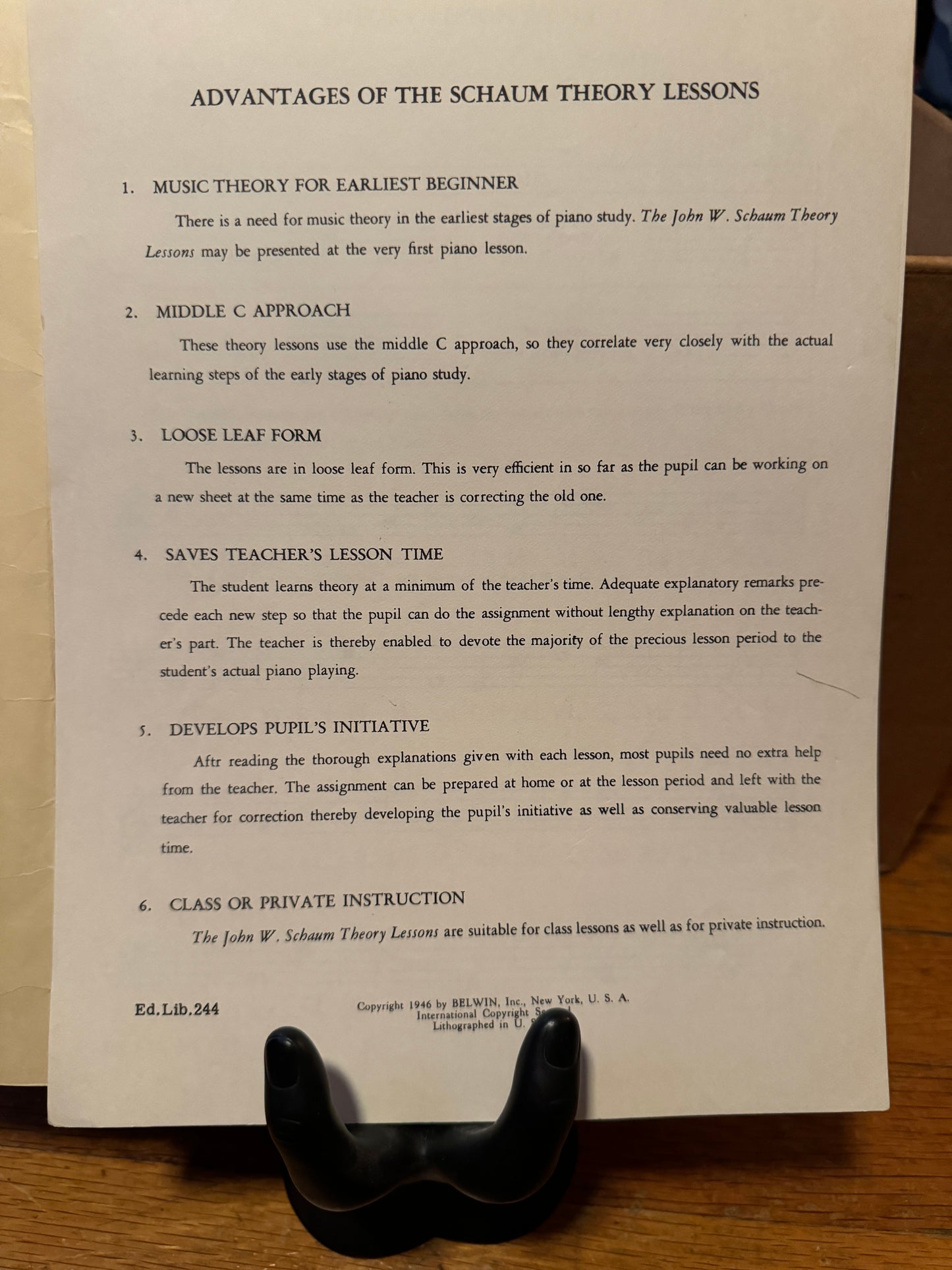 John W. Schaum Theory Lessons