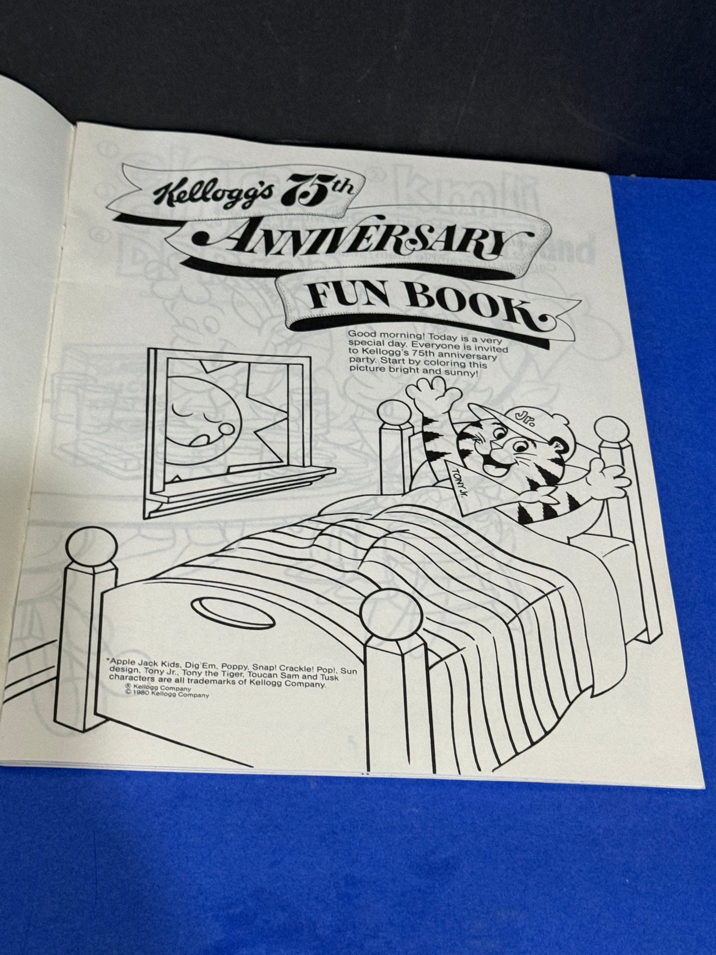 Kelloggs Anniversary Fun Book 1980s - VINTAGE Unused