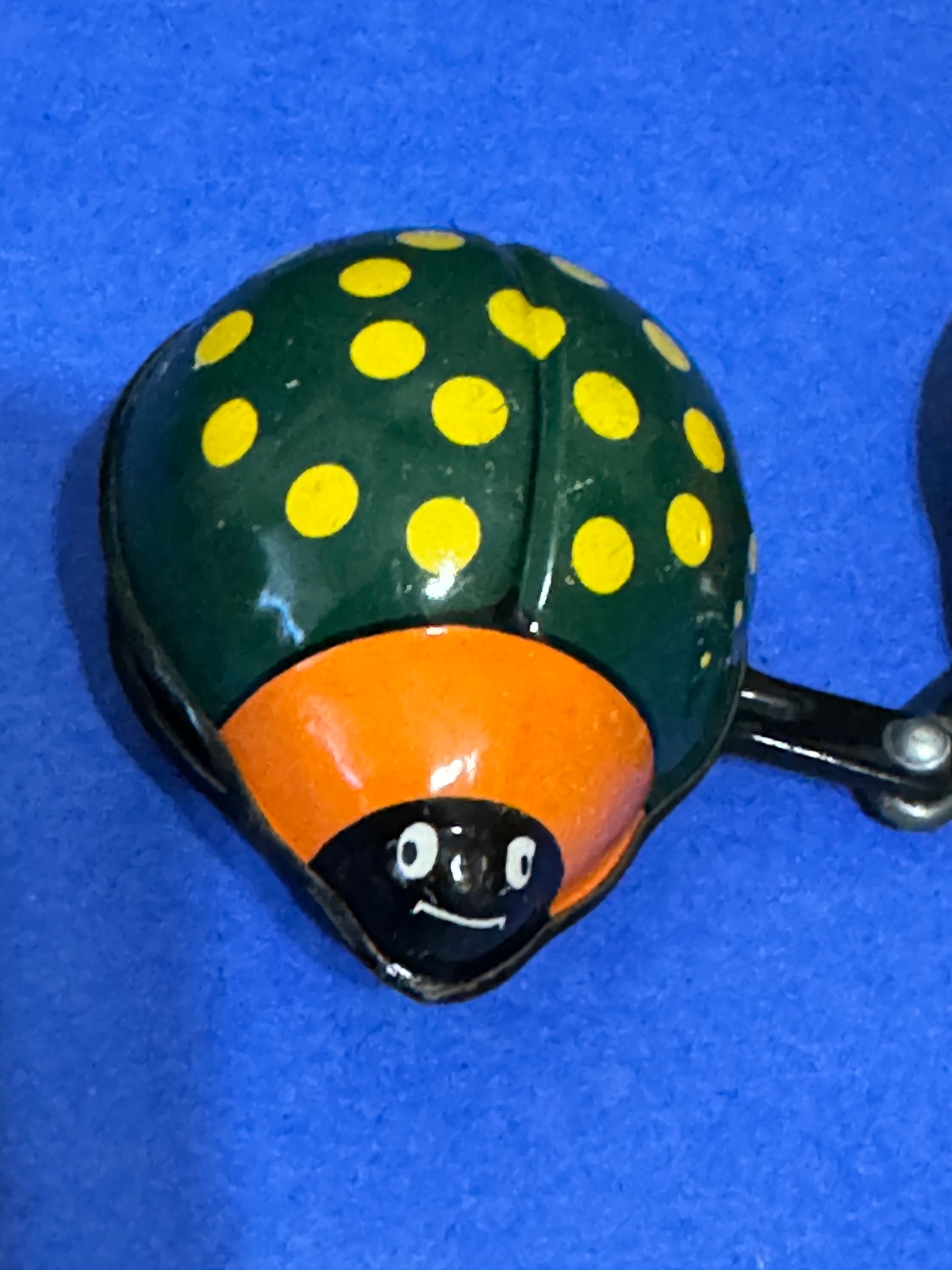 Lady Bug Momma and babies Tin Wind-Up Made by T.P.S. in Japan- VINTAGE