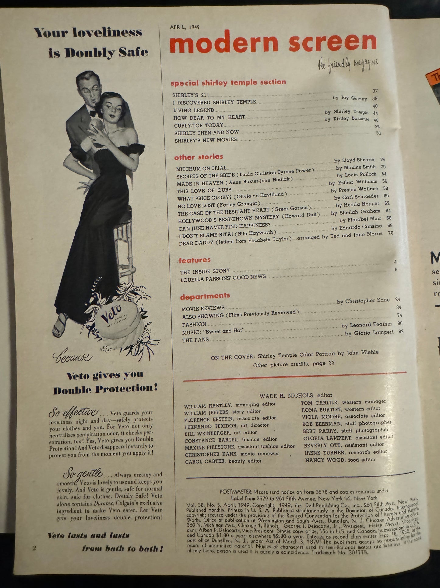 Modern Screen April 1949 - Shirley Temple Special Issue